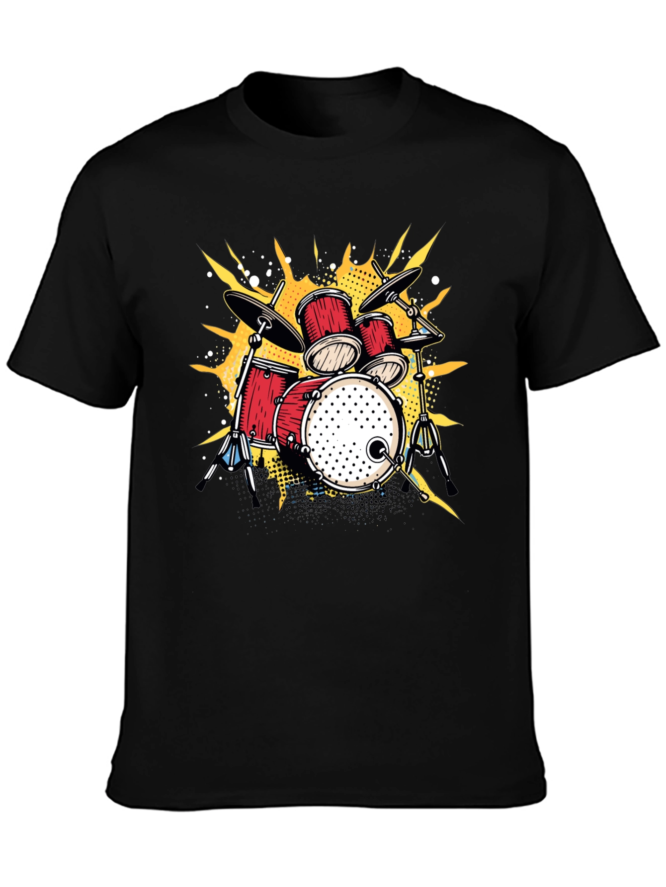 Drum Set Graphic T-Shirt - Music Lover Tee
