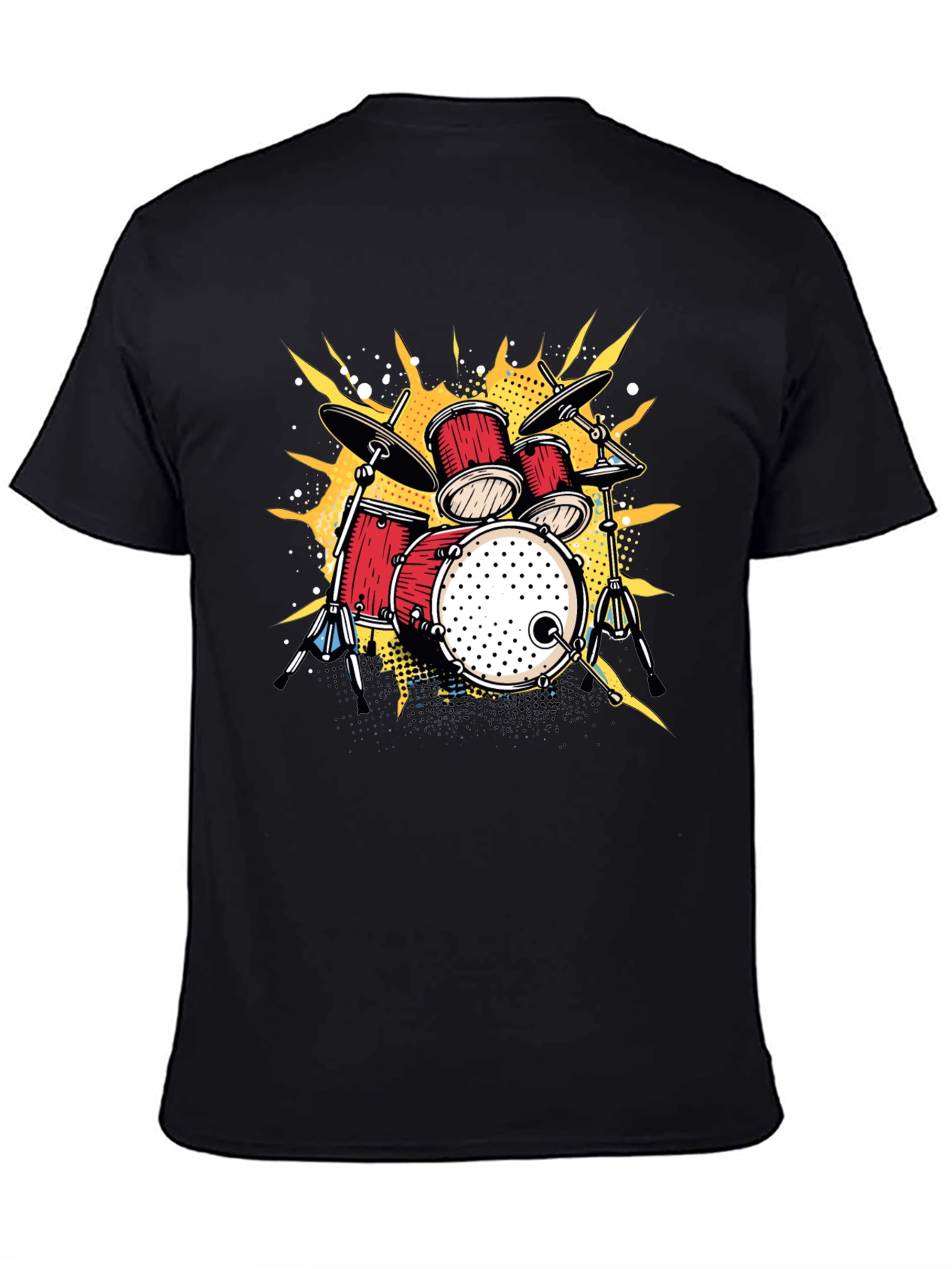 Drum Set Graphic T-Shirt - Music Lover Tee