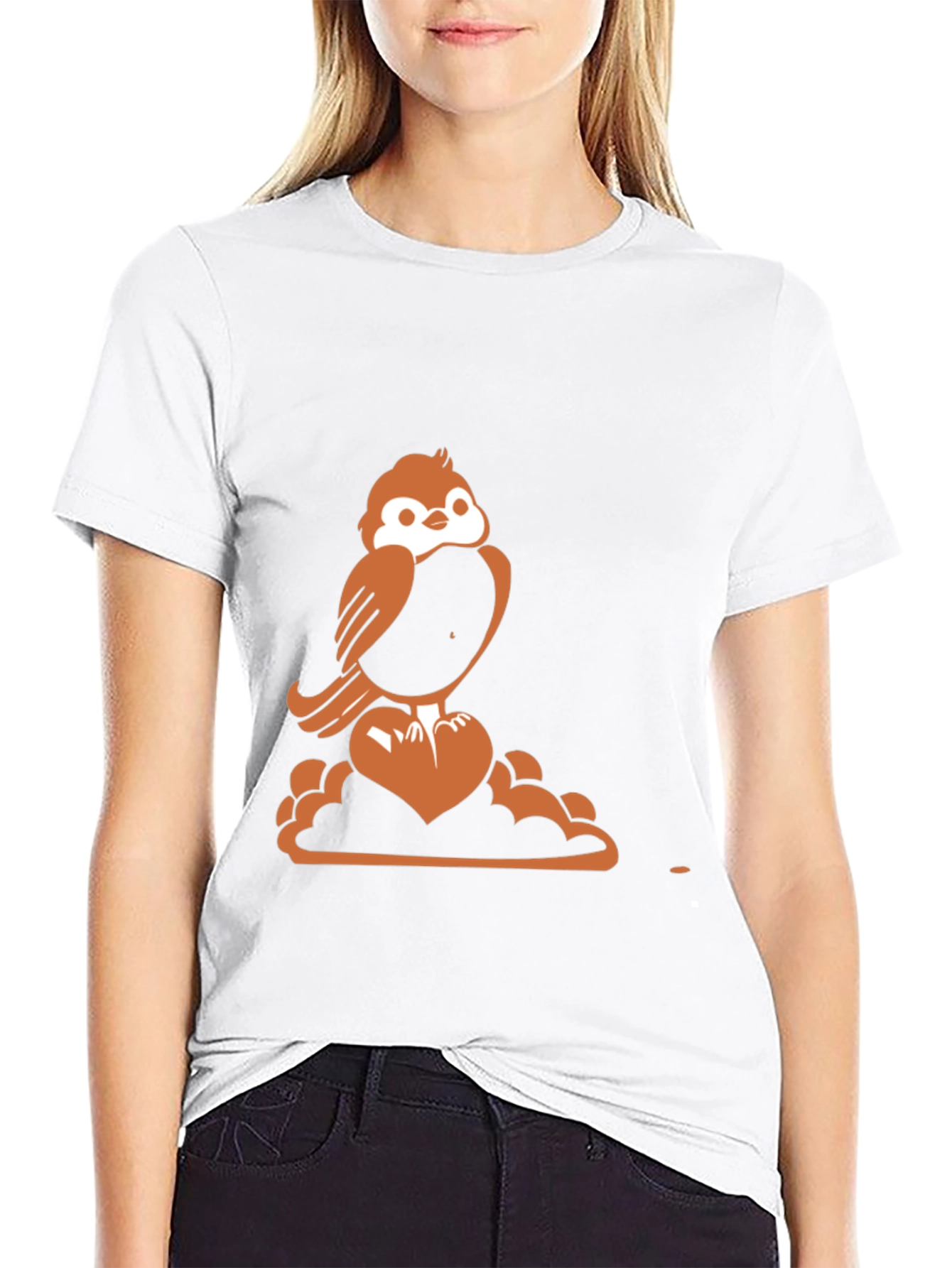 Sparrow Heart Graphic Tee - Stylish Comfort