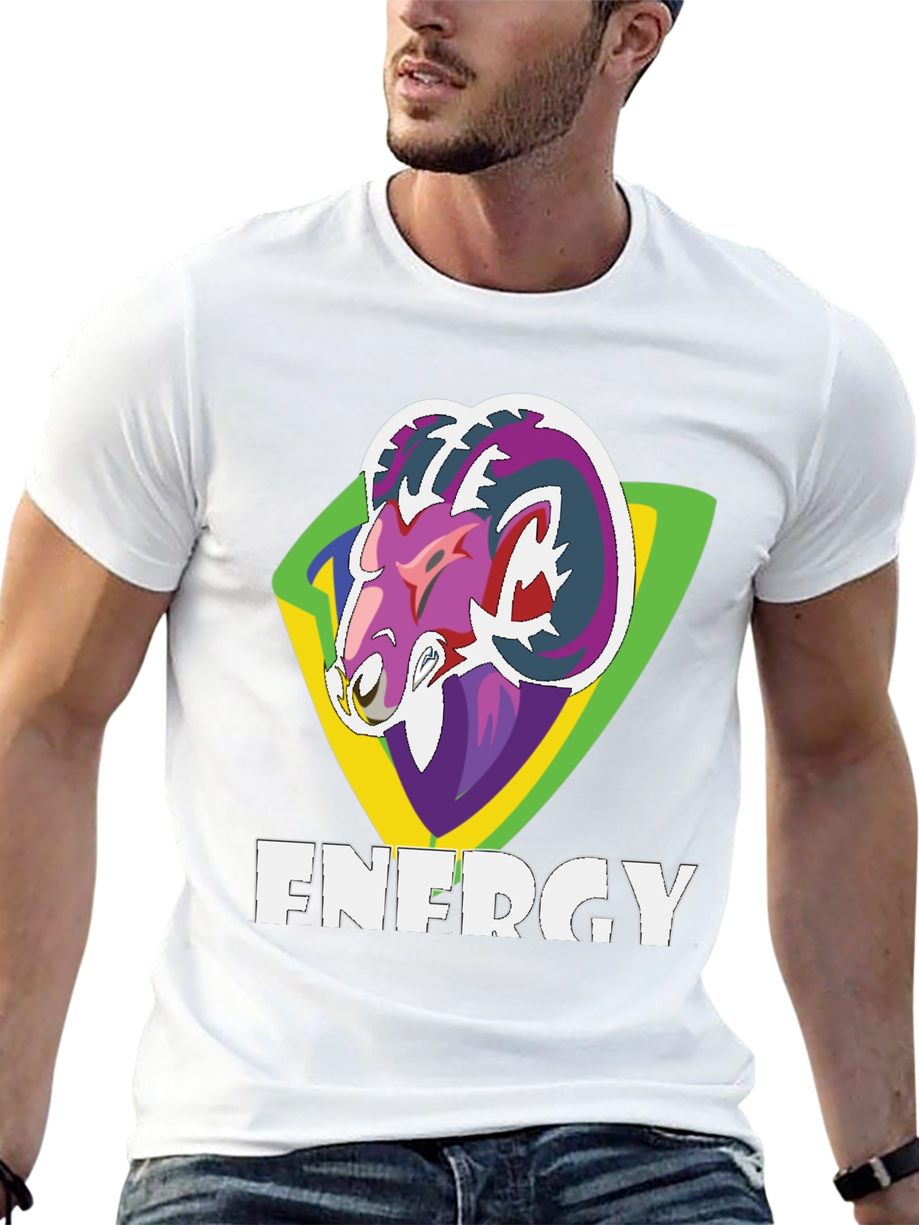 Energy Ram Graphic T-Shirt - Bold Style