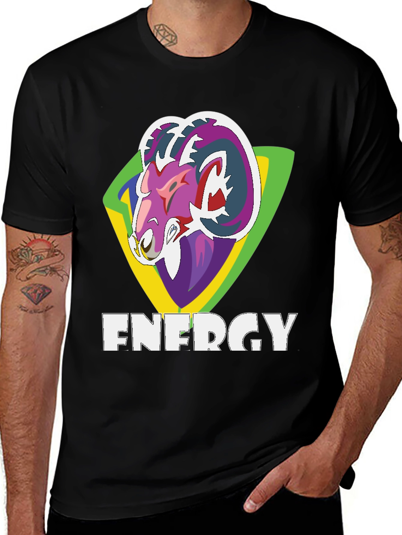 Energy Ram Graphic T-Shirt - Bold Style