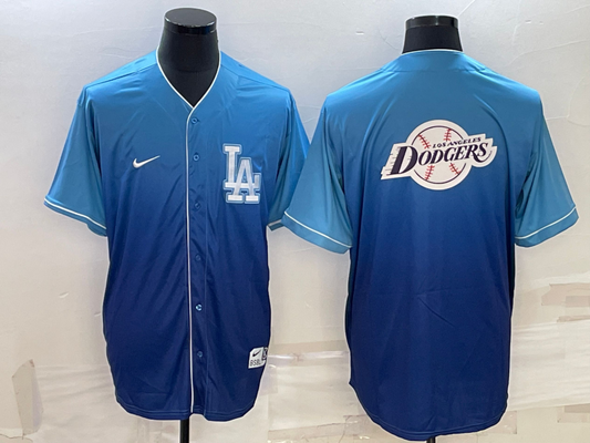 Men's Los Angeles Dodgers Blue Authentic Patch Jerseys
