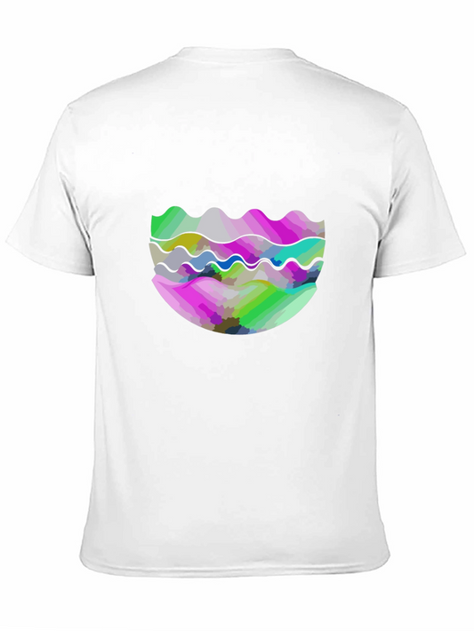 Abstract Wave Graphic Tee - Modern Design