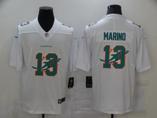 Men's Miami Dolphins #13 Dan Marino White Game Player Jerseys