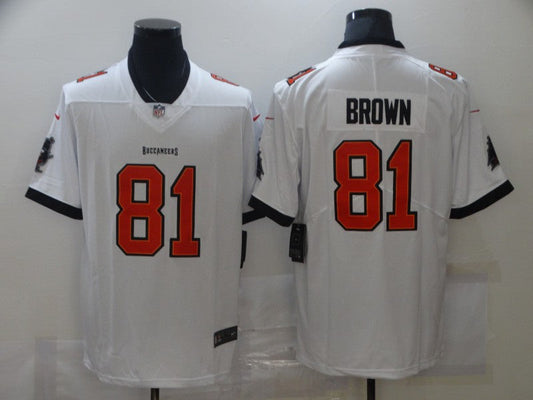 Men's Tampa Bay Buccaneers Antonio Brown #81 White Game Jerseys
