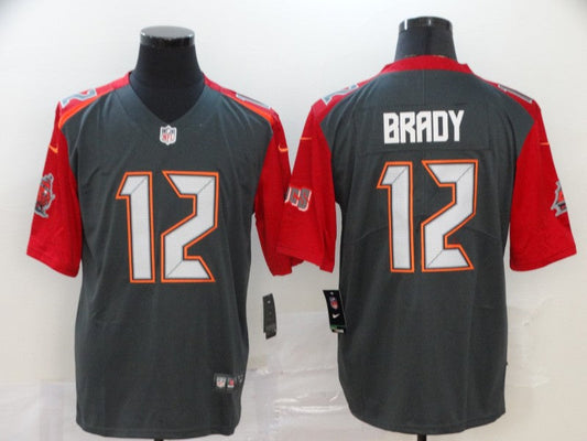 Men's Tampa Bay Buccaneers Tom Brady #12 Gray Game Player Jerseys