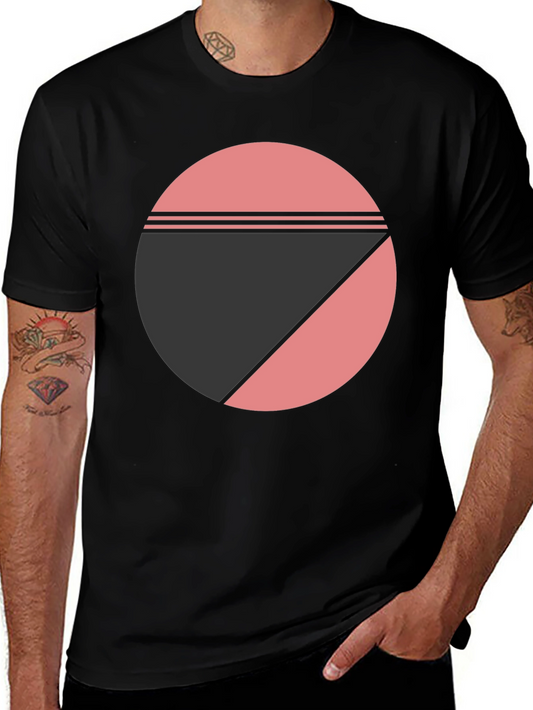 Geometric Circle Graphic Tee - Modern Design