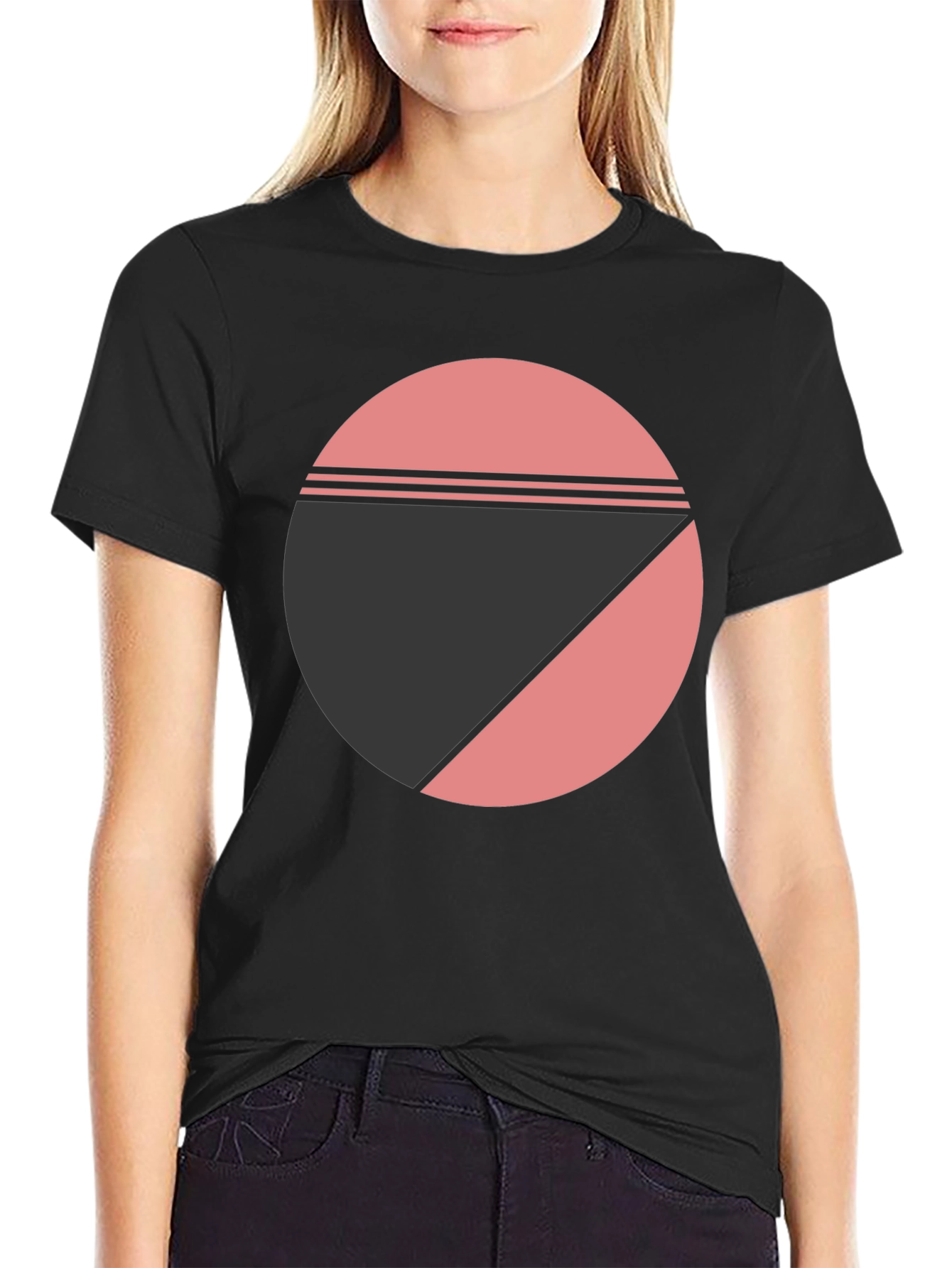 Geometric Circle Graphic Tee - Modern Design