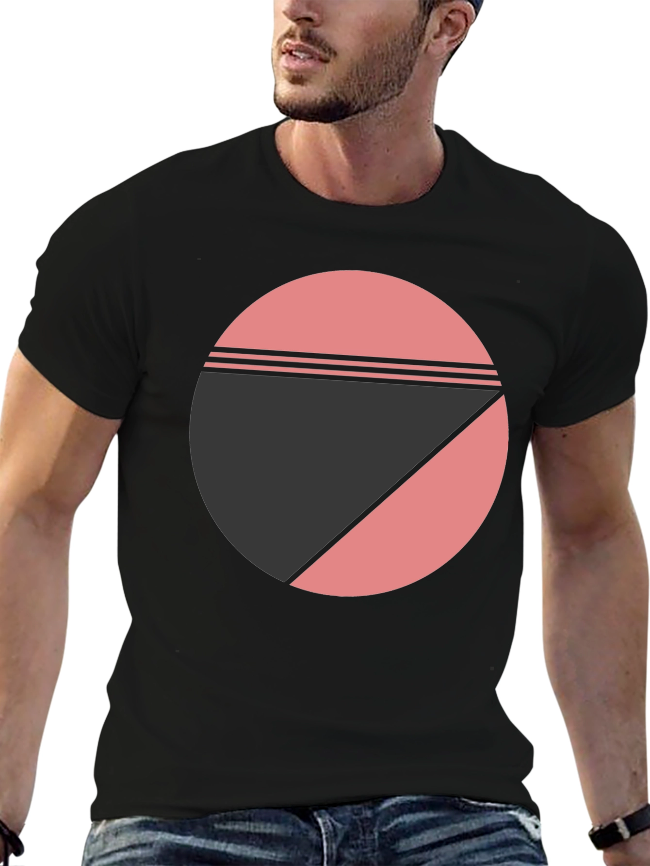 Geometric Circle Graphic Tee - Modern Design