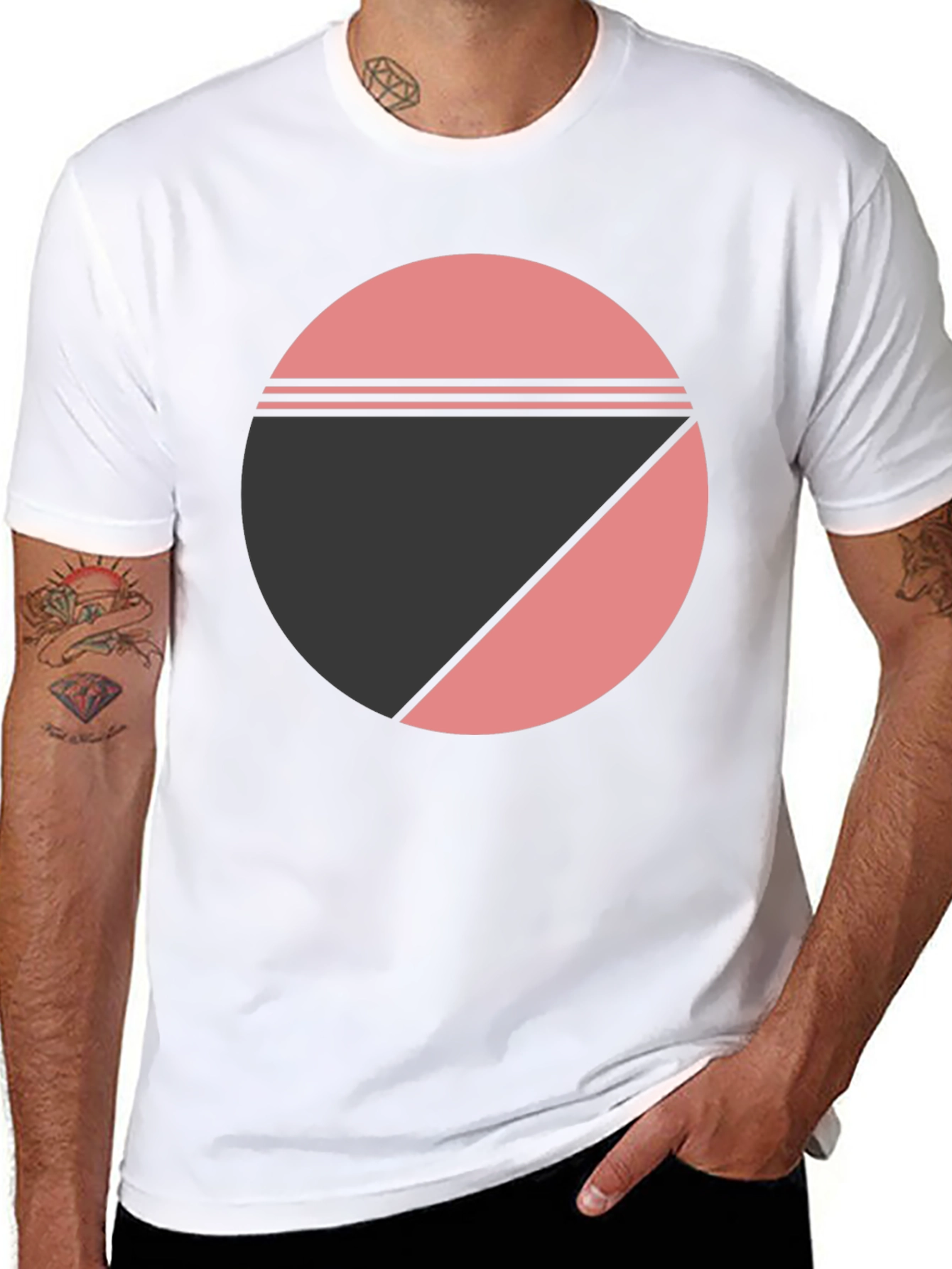 Geometric Circle Graphic Tee - Modern Design