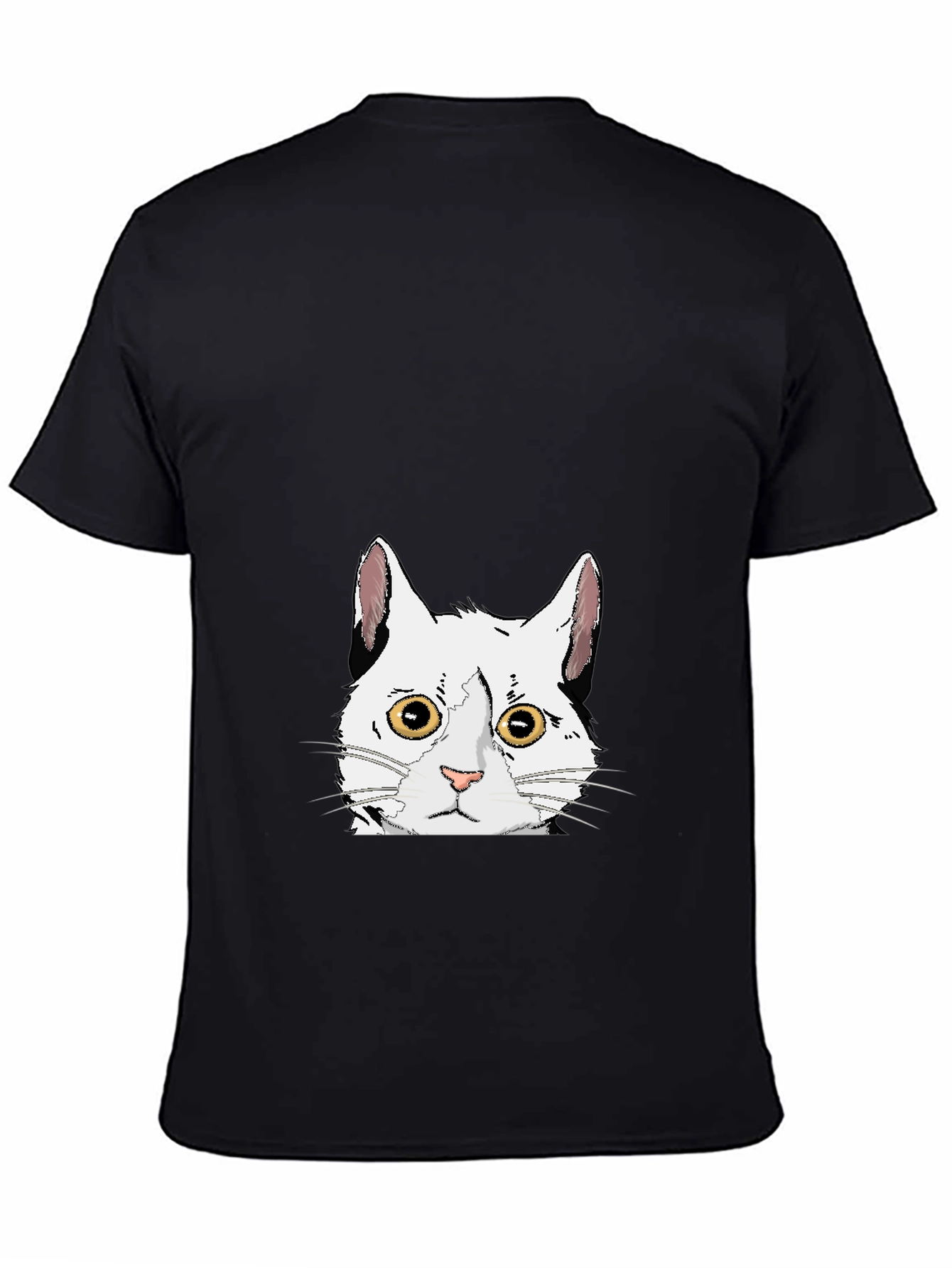 Cat Graphic Black T-Shirt