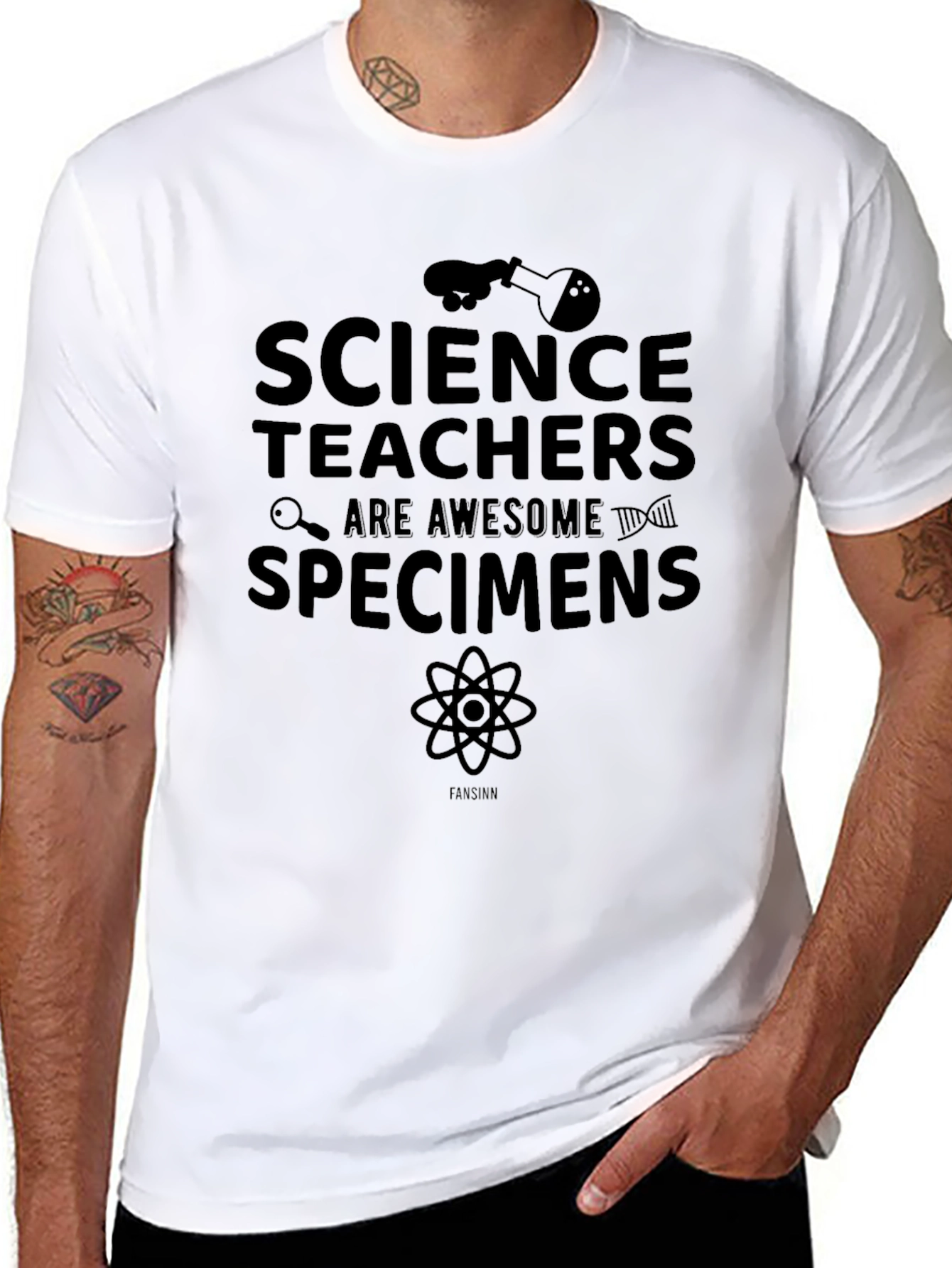 Science Teachers Are Awesome Mens Black T-Shirt