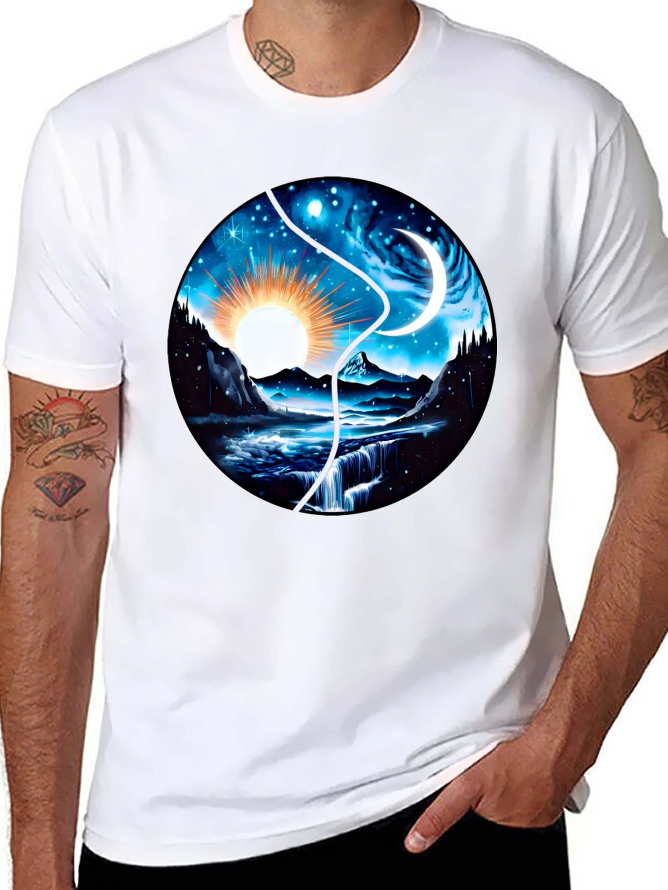 Yin Yang Sun and Moon T-Shirt