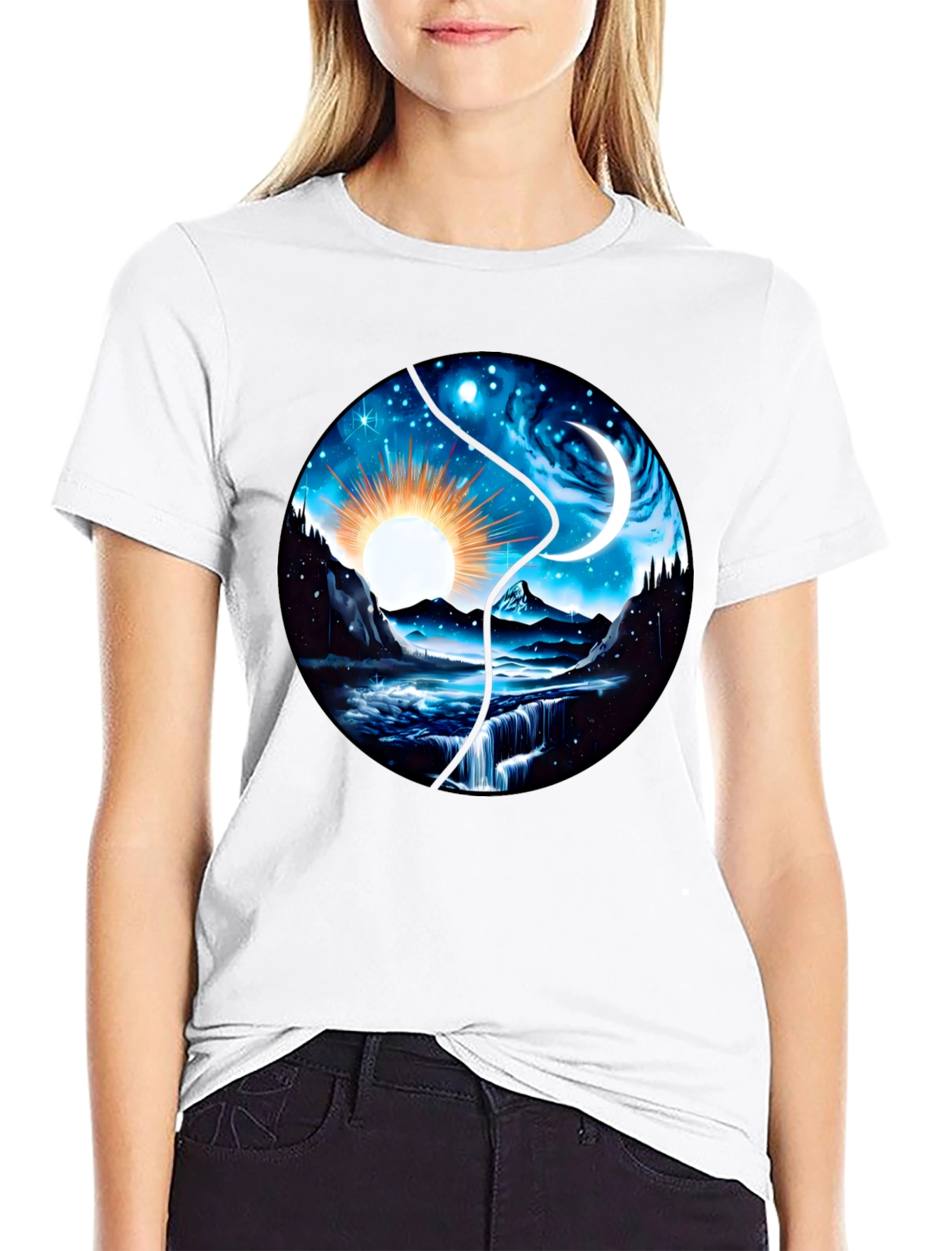 Yin Yang Sun and Moon T-Shirt