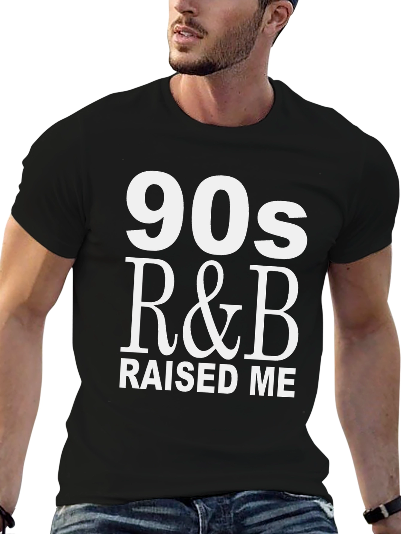 90s R&B Raised Me T-Shirt - Music Lover Tee