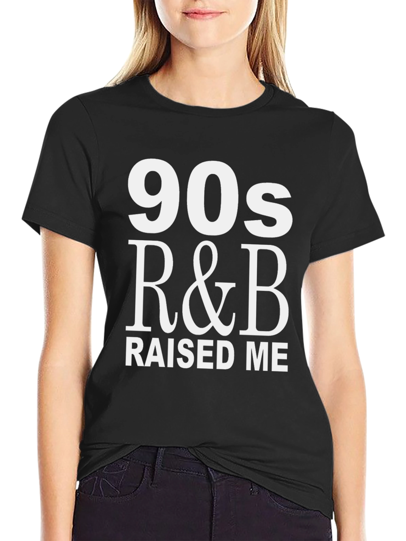 90s R&B Raised Me T-Shirt - Music Lover Tee