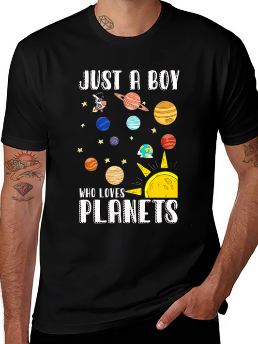 Just A Boy Who Loves Planets T-Shirt