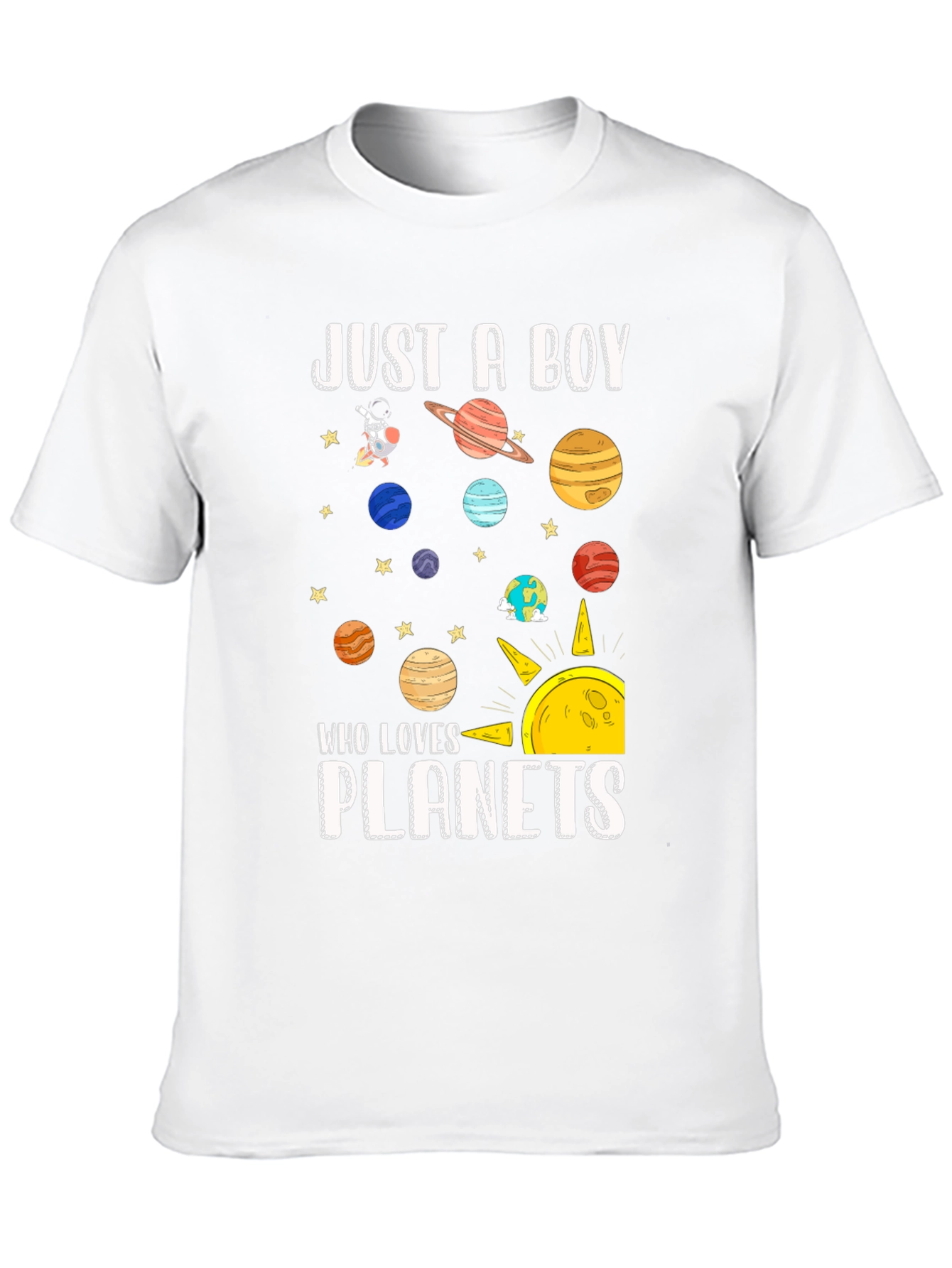 Just A Boy Who Loves Planets T-Shirt