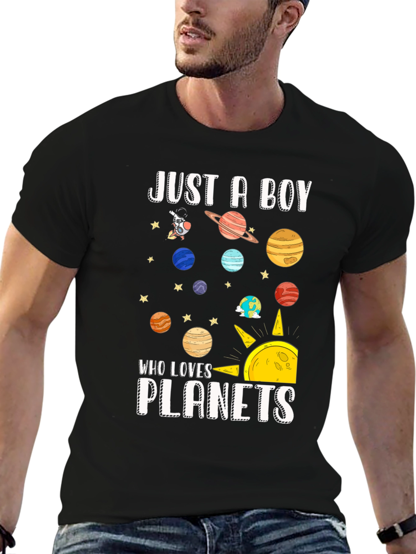 Just A Boy Who Loves Planets T-Shirt