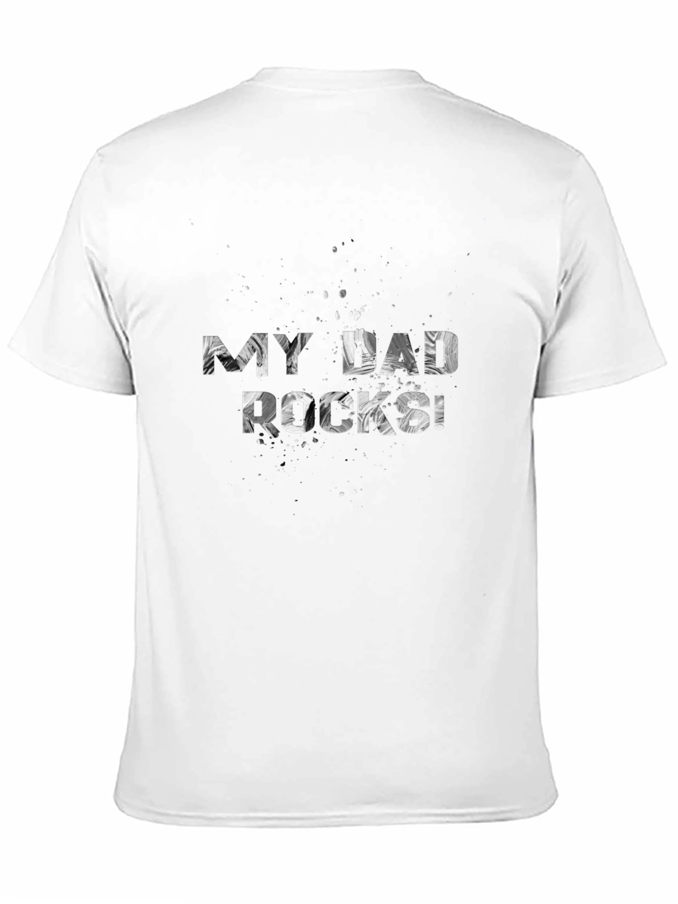 My Dad Rocks! Graphic Print Mens T-Shirt