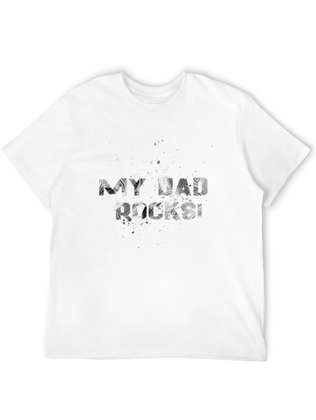 My Dad Rocks! Graphic Print Mens T-Shirt