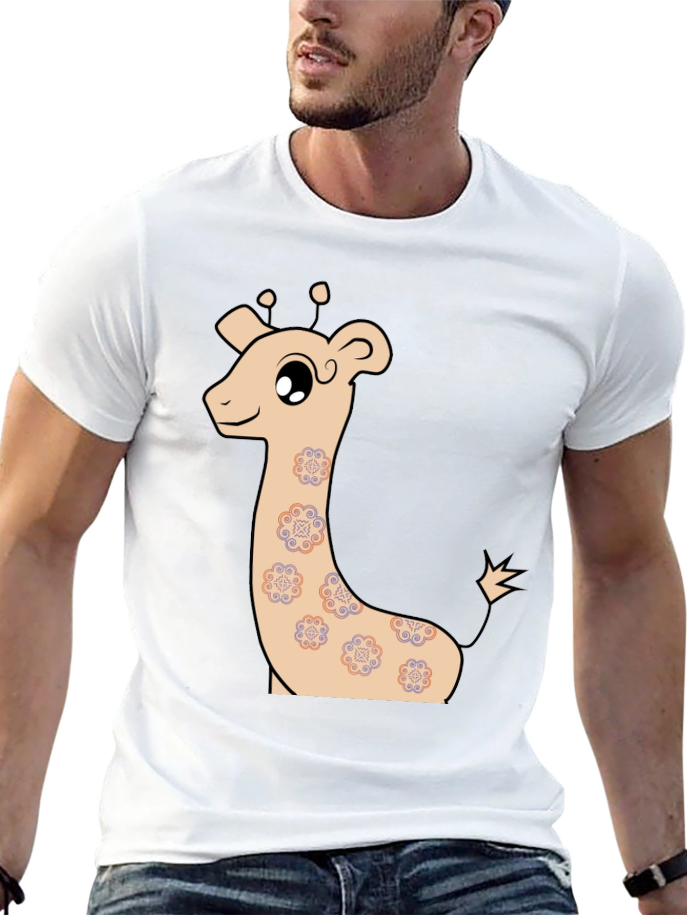 Cute Giraffe Graphic T-Shirt