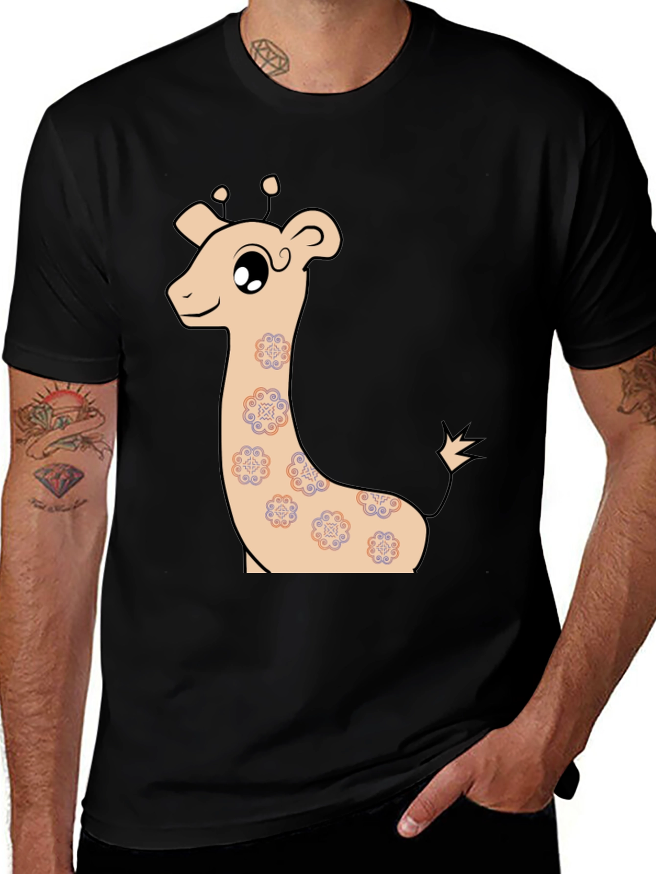 Cute Giraffe Graphic T-Shirt