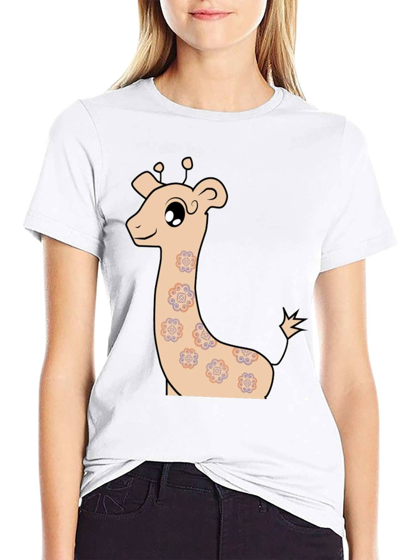 Cute Giraffe Graphic T-Shirt