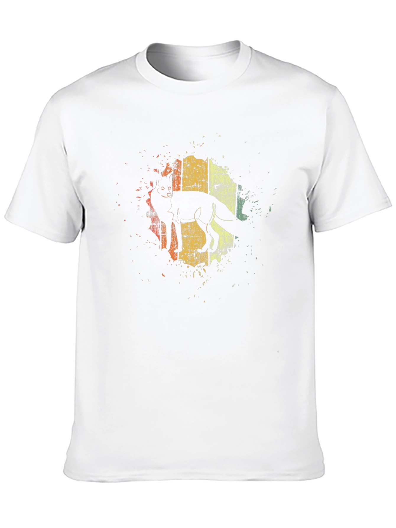 Fox Silhouette Graphic Tee - Retro Design