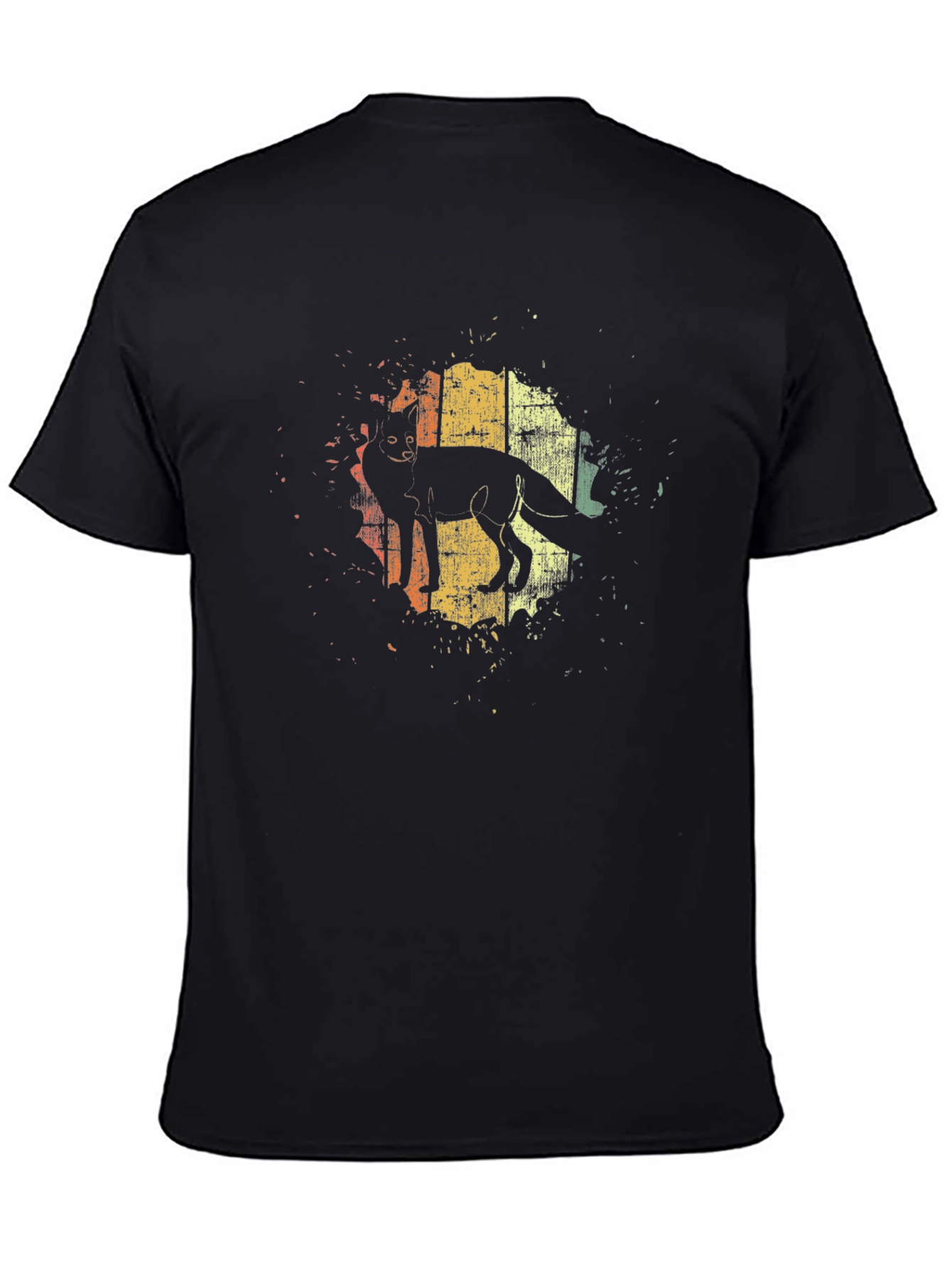 Fox Silhouette Graphic Tee - Retro Design