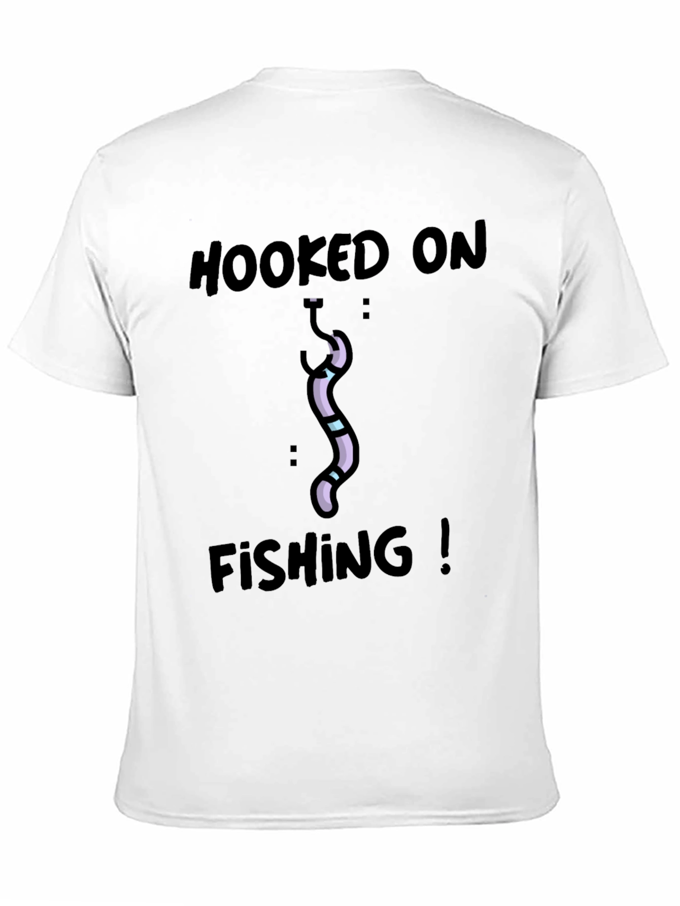 Hooked On Fishing T-Shirt - Black