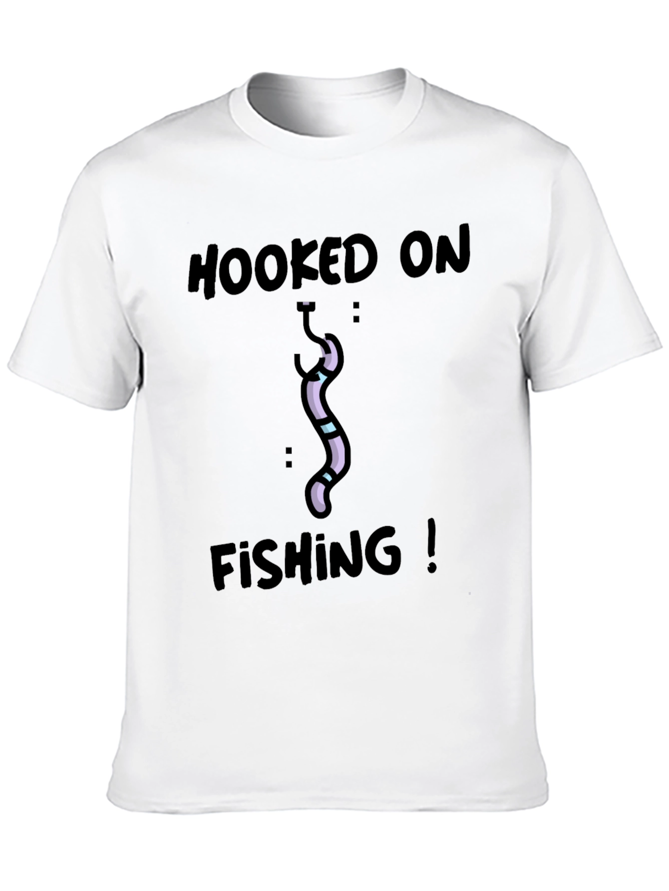 Hooked On Fishing T-Shirt - Black