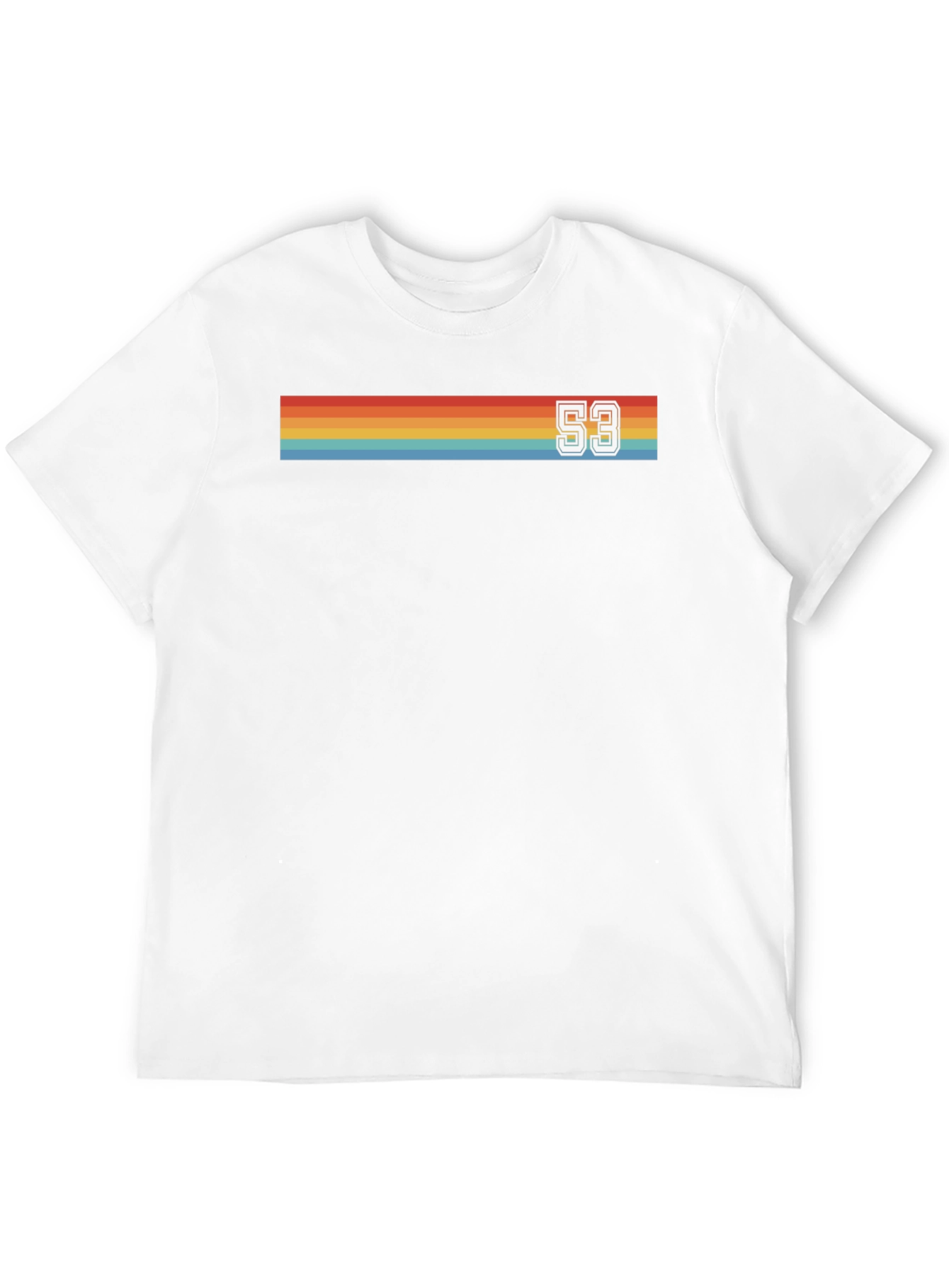 Retro Stripe 53 Graphic Tee - Classic Style
