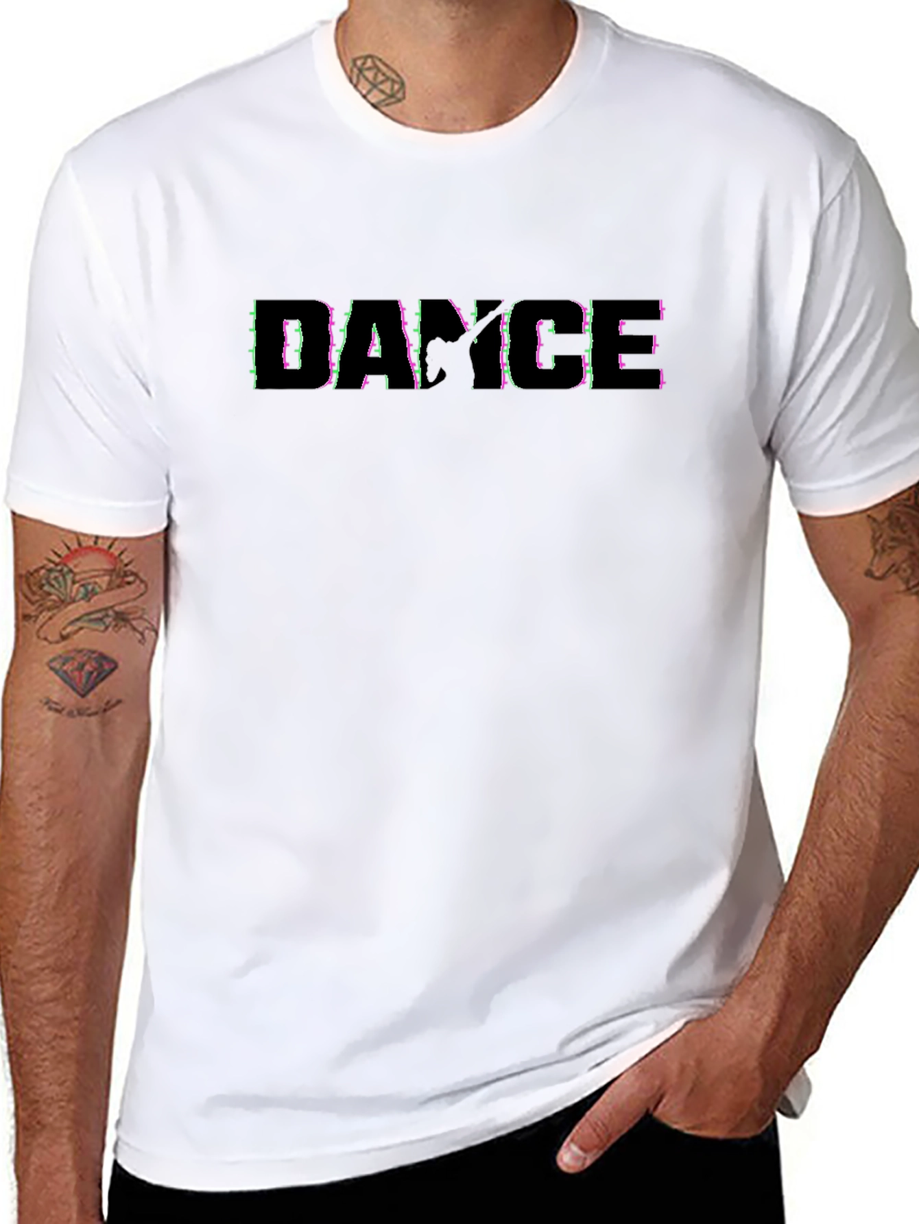 Dance Graphic Black T-Shirt - Stylish Mens Tee