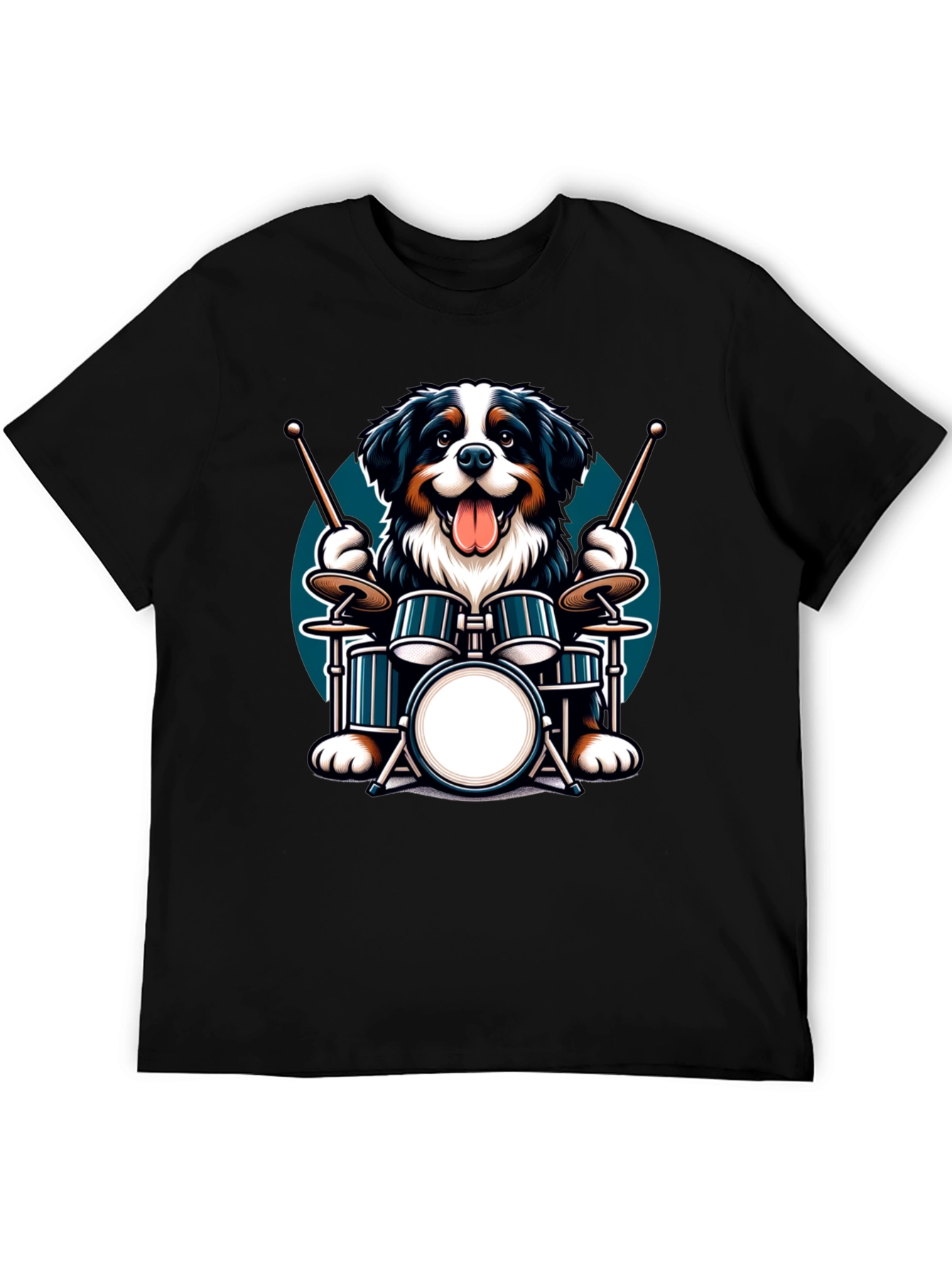 Drummer Dog T-Shirt: Band Tee for Music Lovers