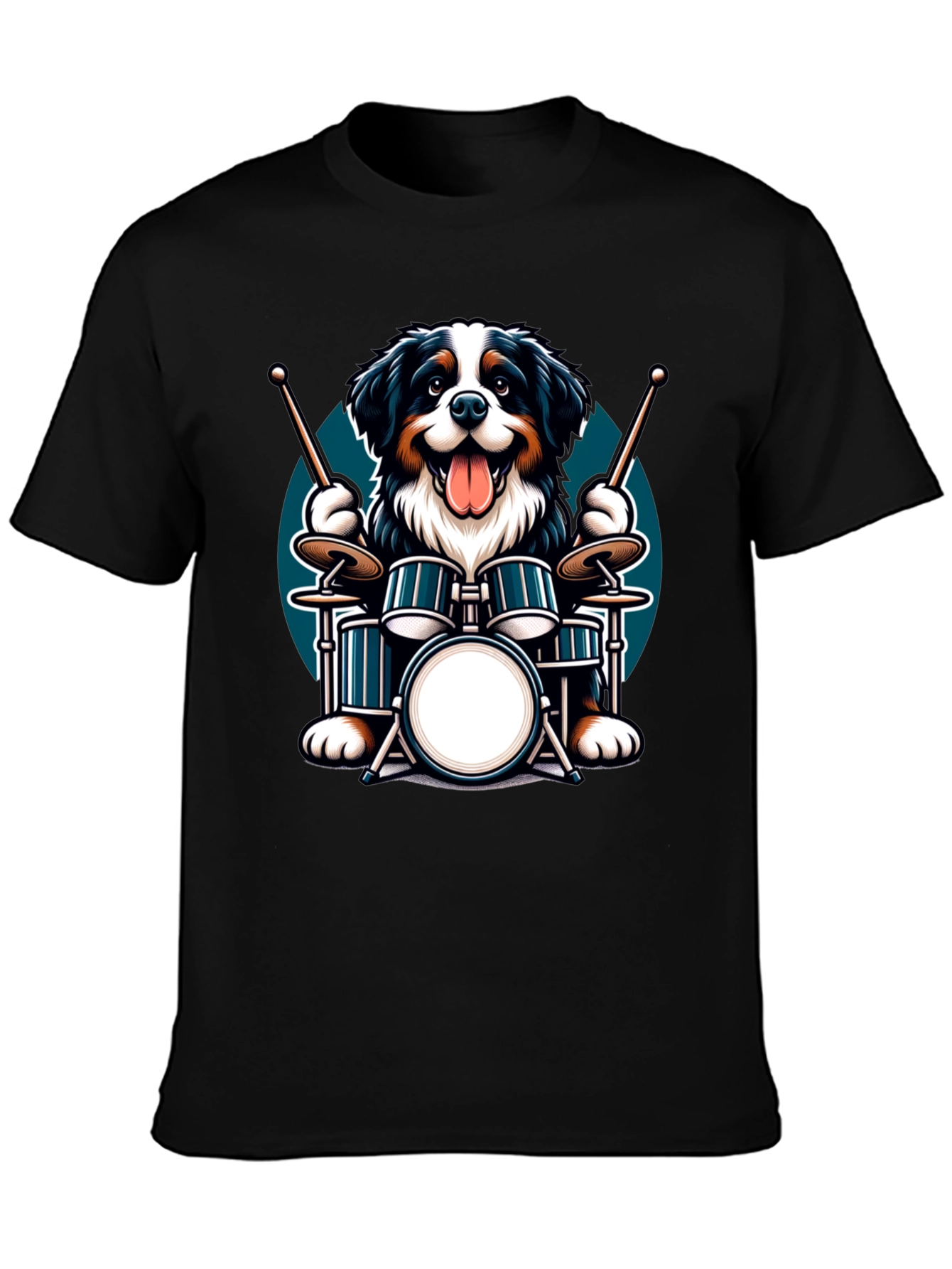 Drummer Dog T-Shirt: Band Tee for Music Lovers