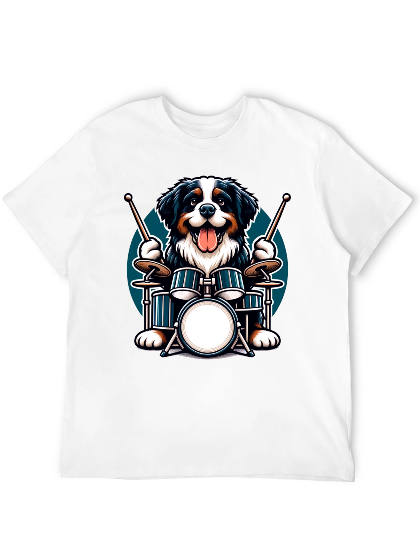 Drummer Dog T-Shirt: Band Tee for Music Lovers