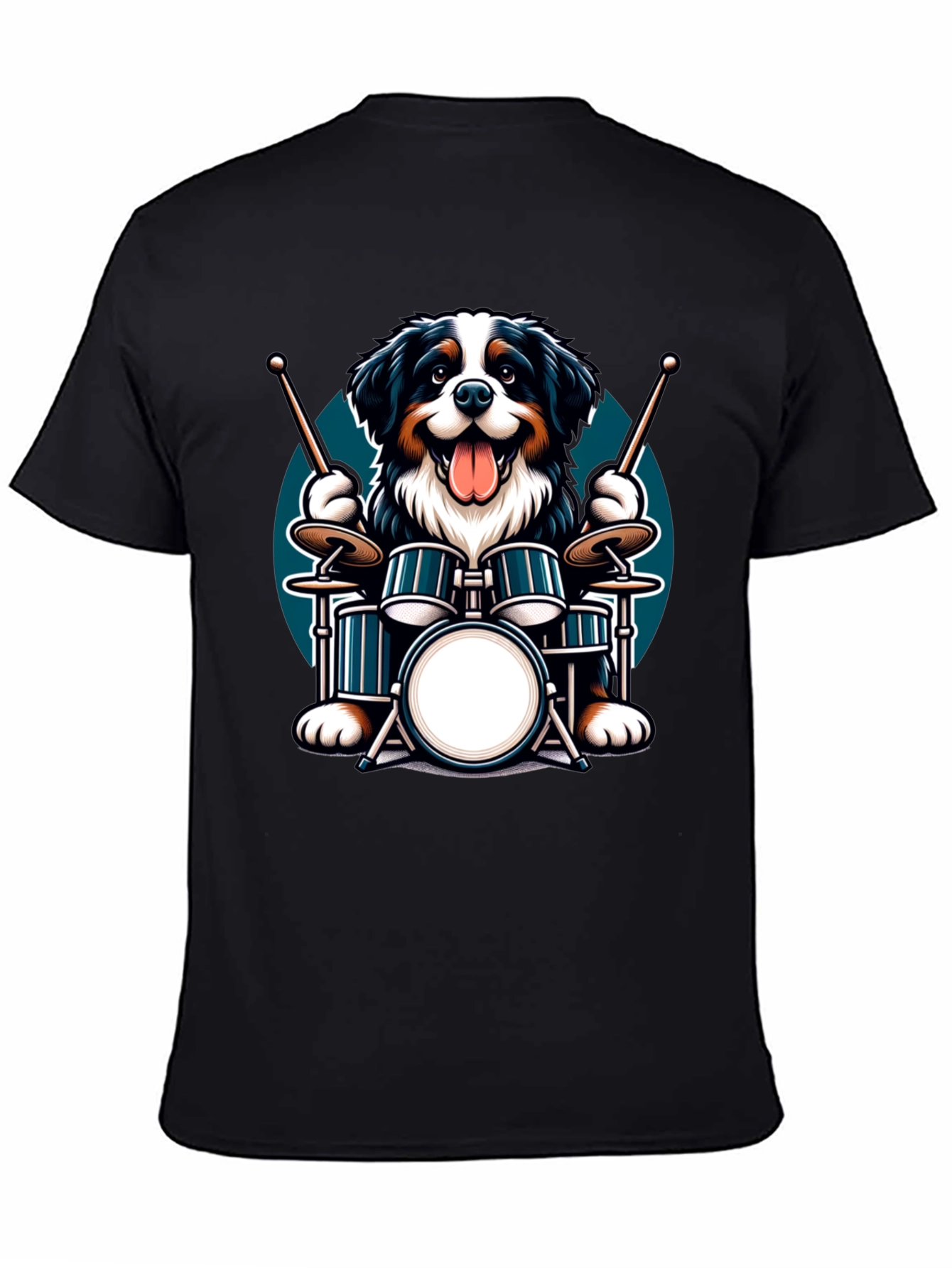Drummer Dog T-Shirt: Band Tee for Music Lovers