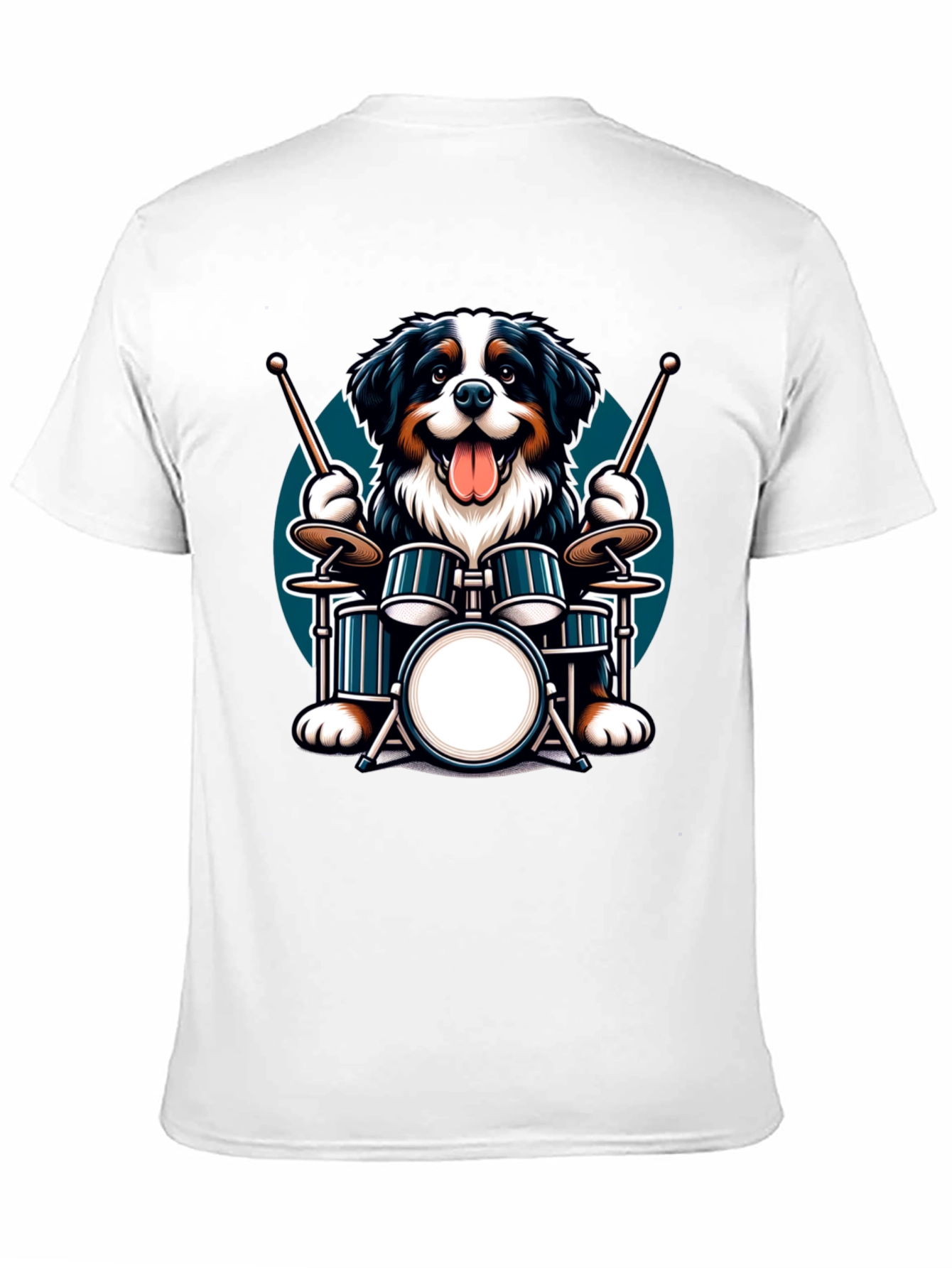 Drummer Dog T-Shirt: Band Tee for Music Lovers
