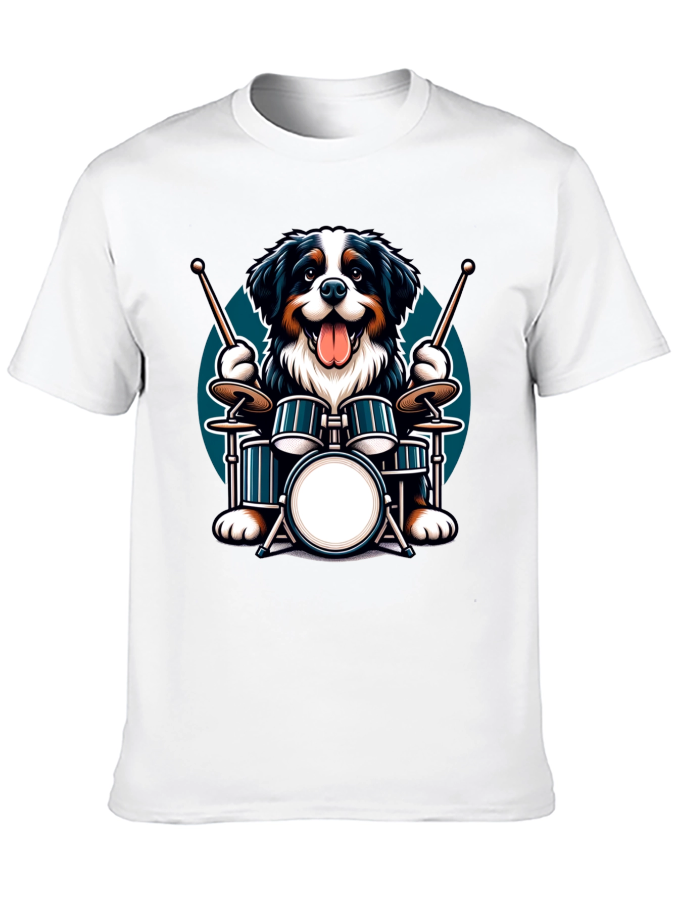 Drummer Dog T-Shirt: Band Tee for Music Lovers