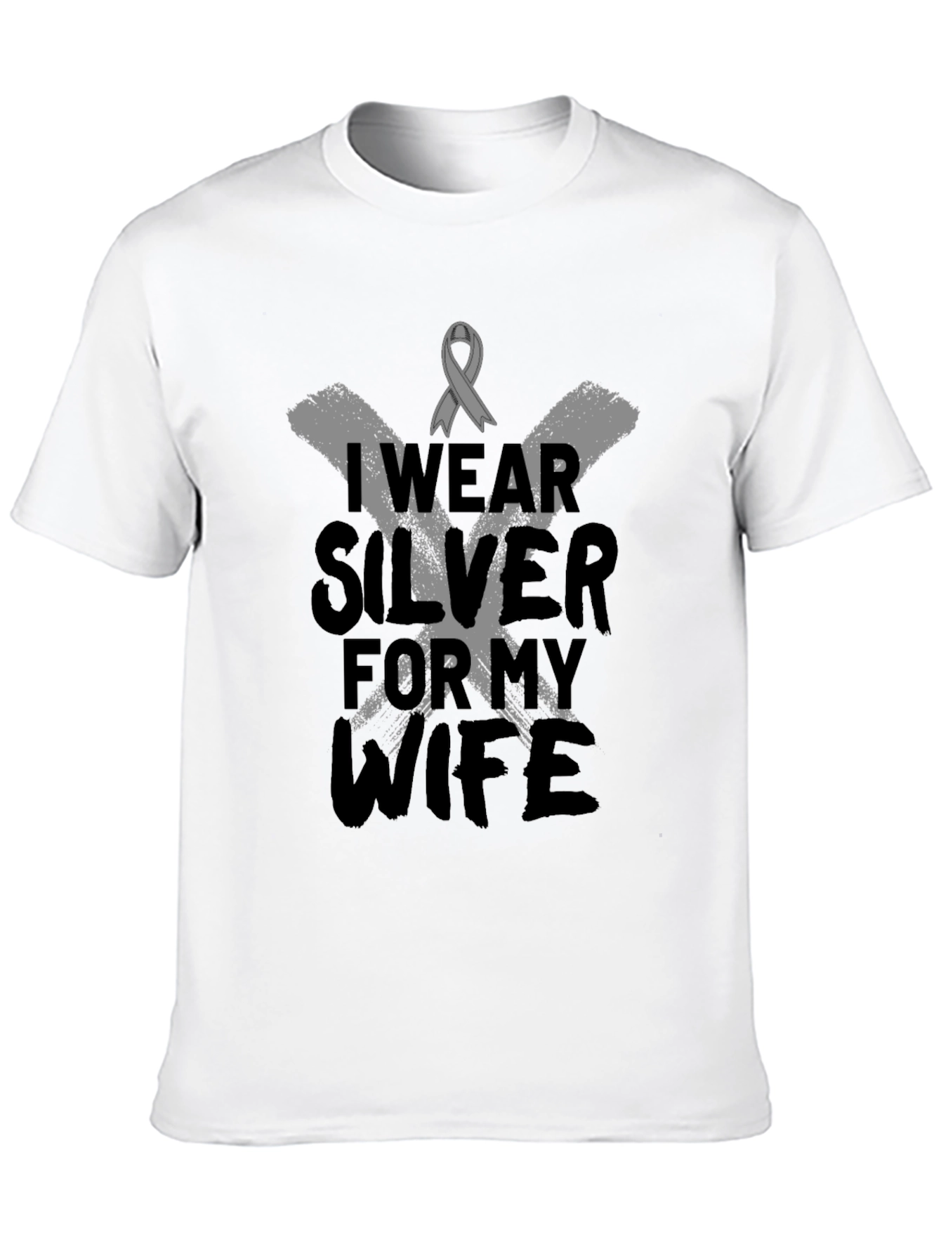 I Wear Silver For My Wife T-Shirt