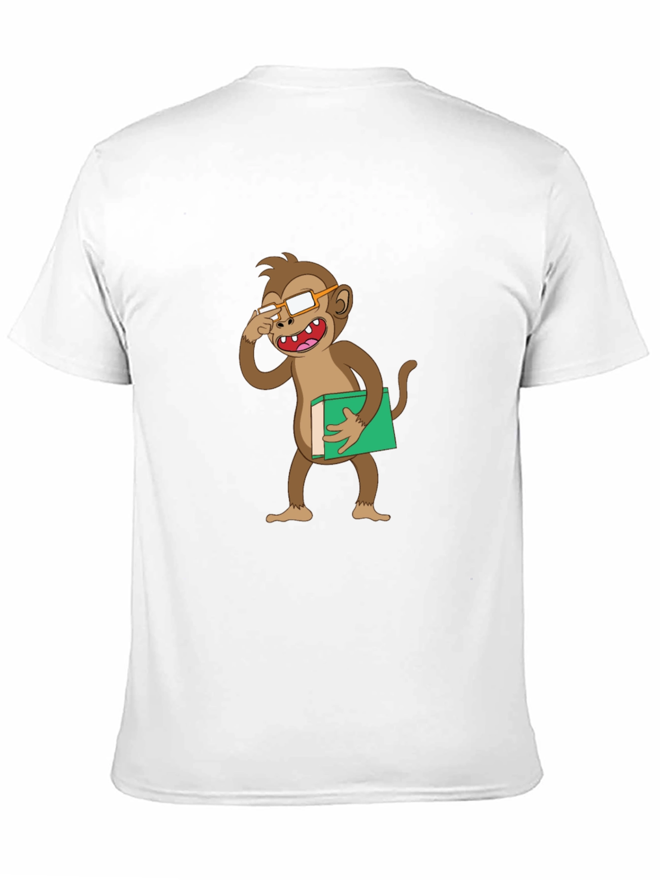 Funny Monkey Reading Book Graphic Tee