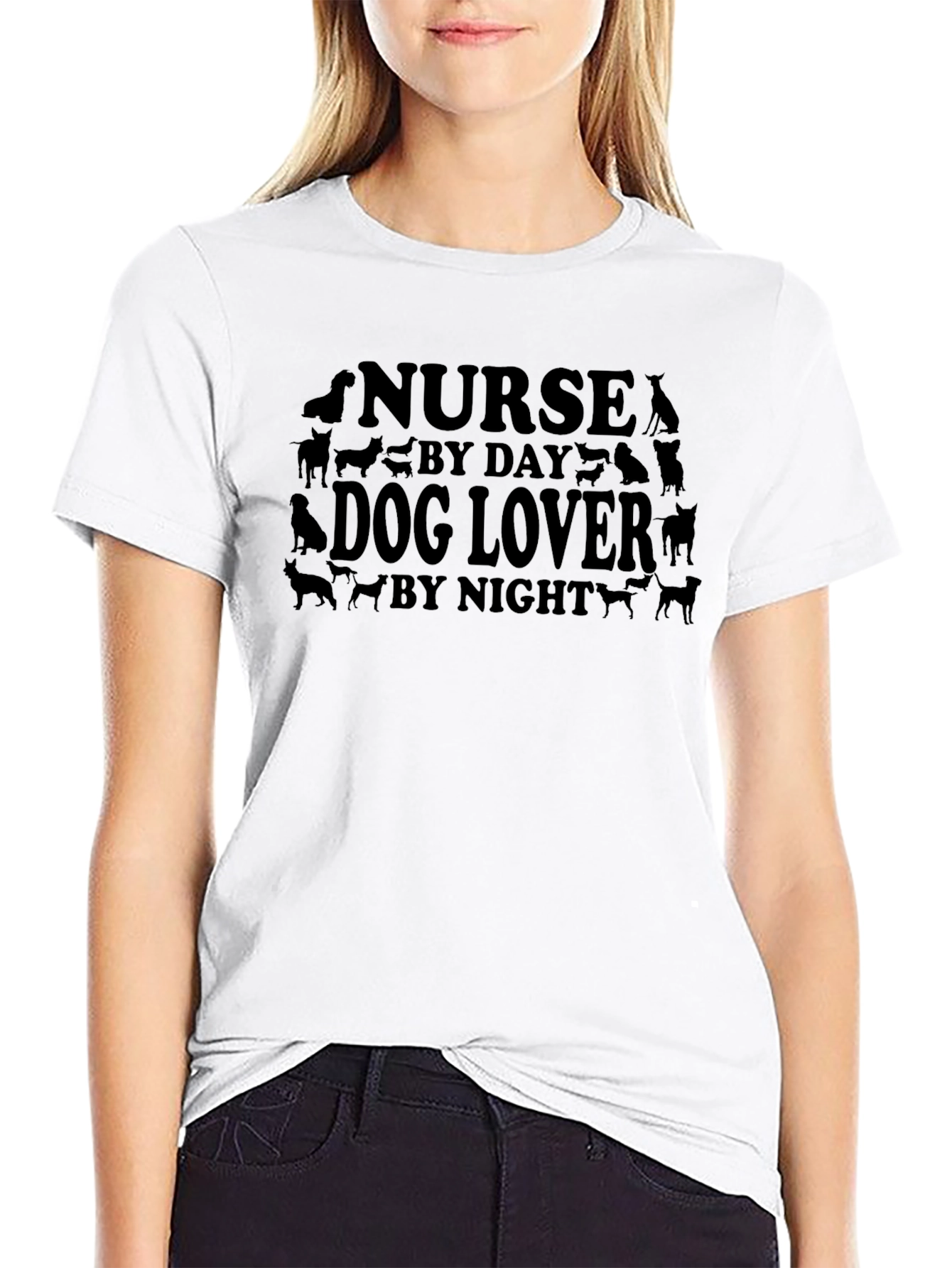 Nurse by Day Dog Lover by Night Graphic Tee