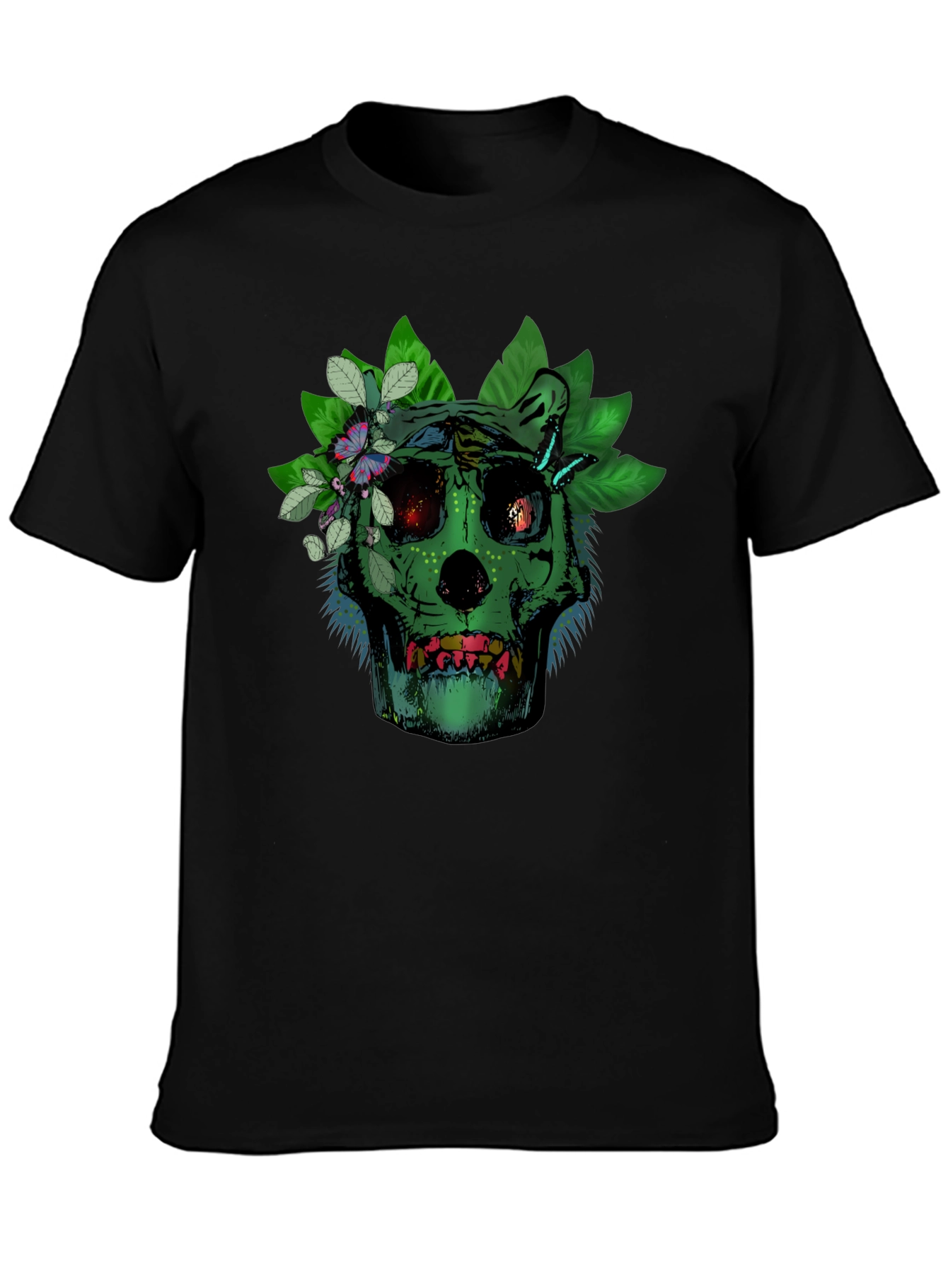 Green Skull Floral T-Shirt