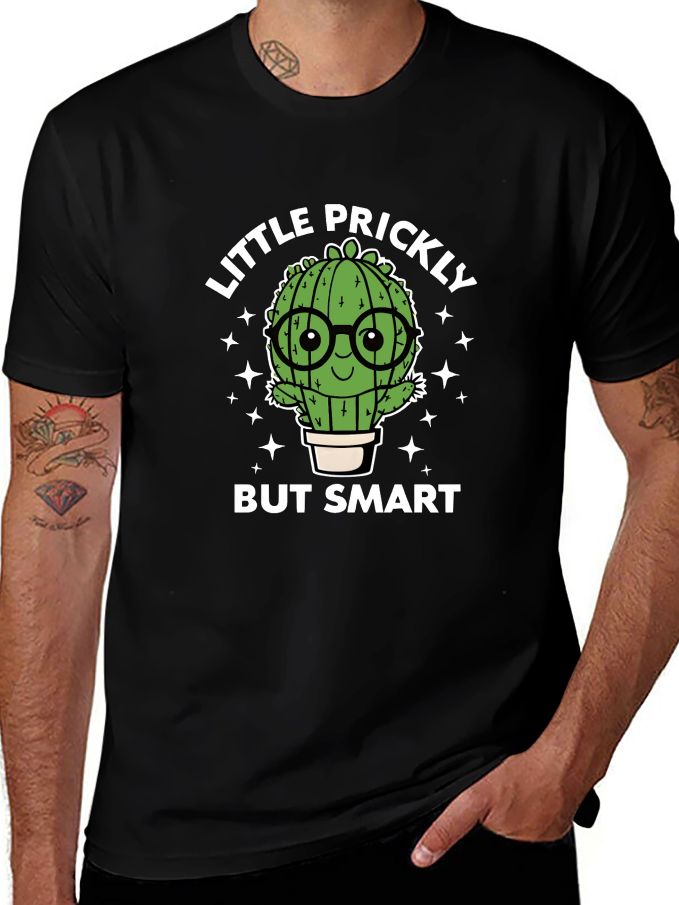 Little Prickly But Smart Cactus Graphic Tee