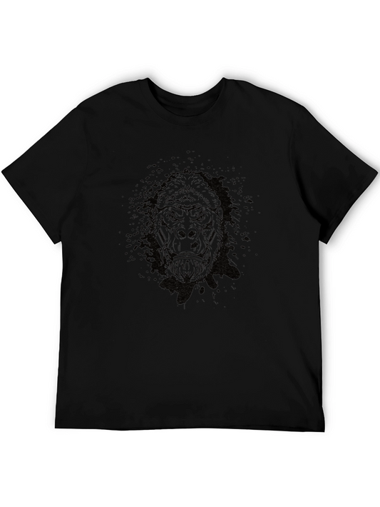 Mens Black Gorilla Graphic T-Shirt