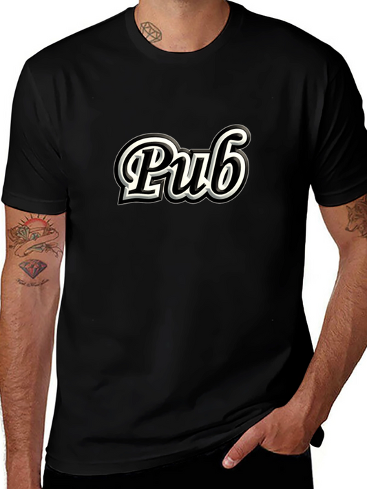 Classic Pub Graphic T-Shirt - Casual Black Tee