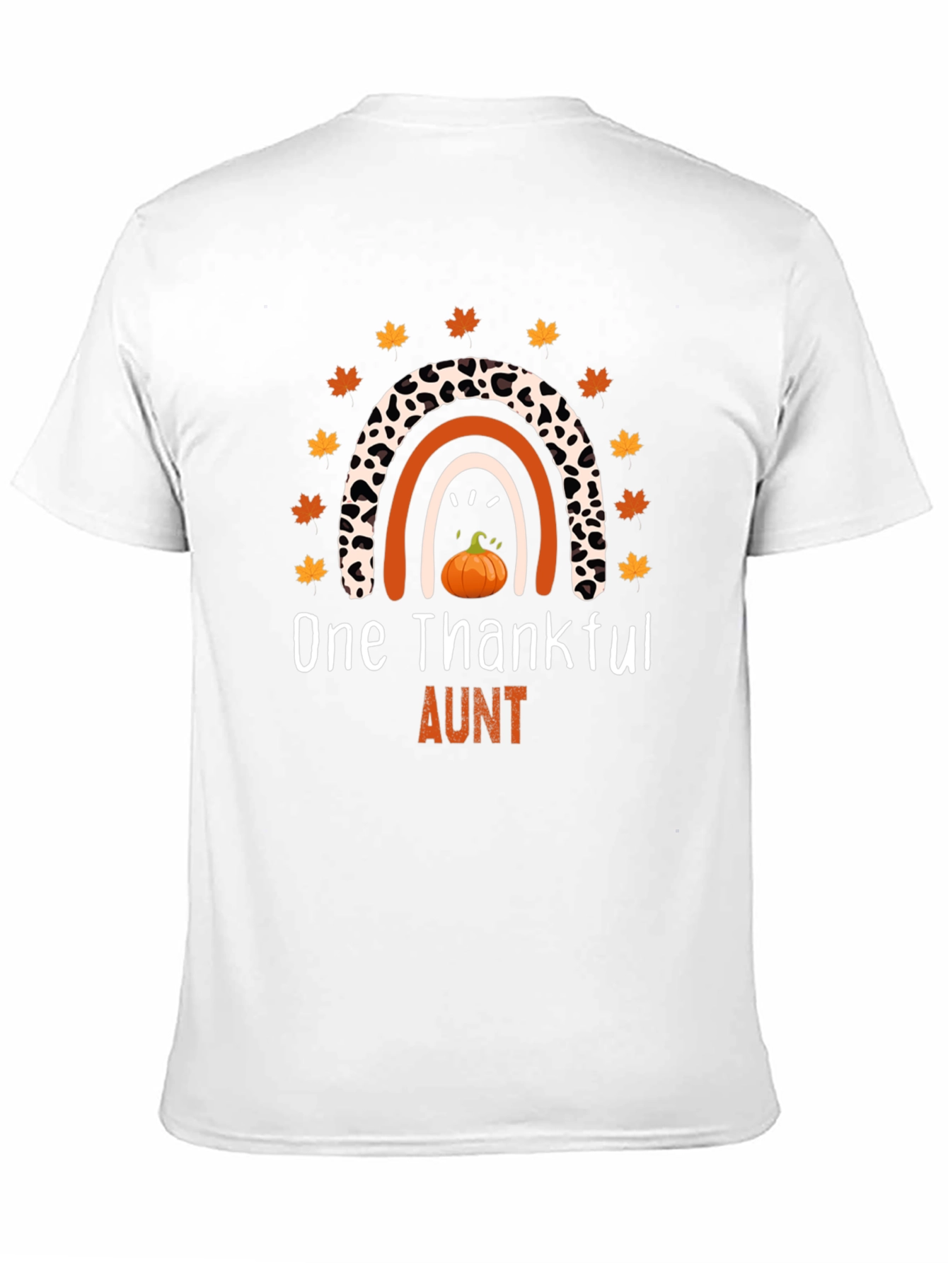 One Thankful Aunt Thanksgiving Graphic T-Shirt