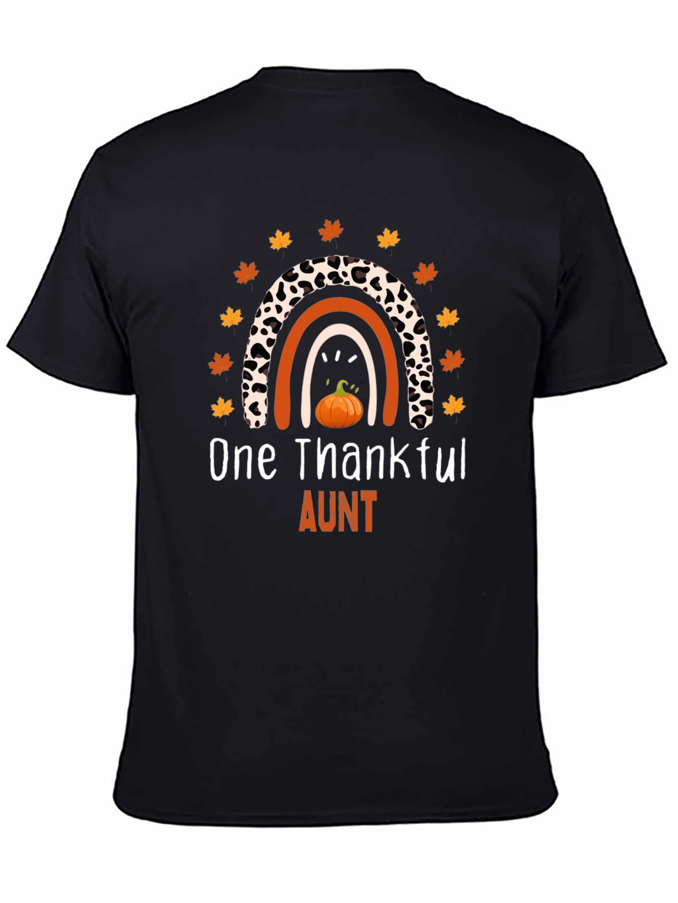 One Thankful Aunt Thanksgiving Graphic T-Shirt
