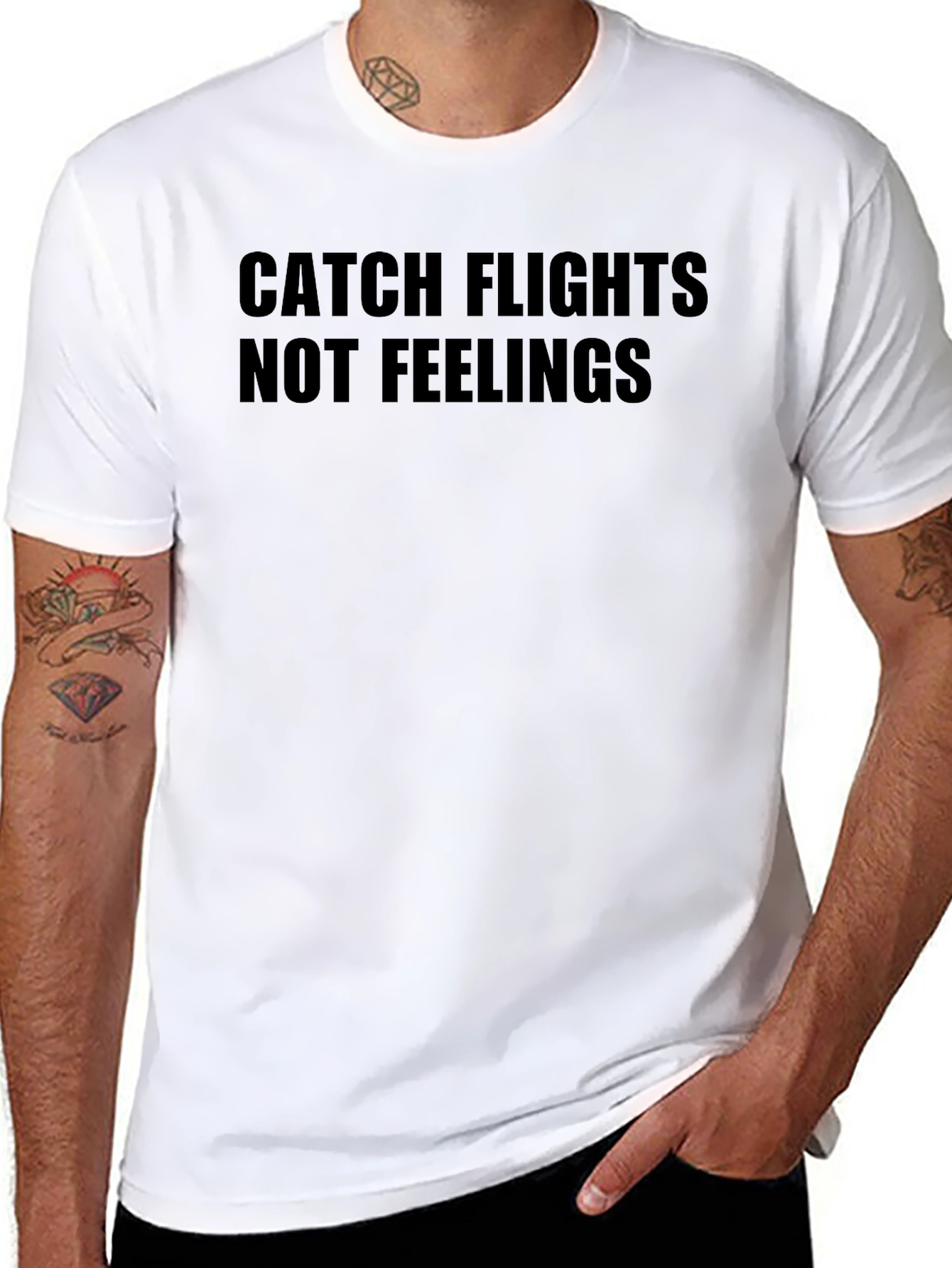 Catch Flights Not Feelings Graphic Tee